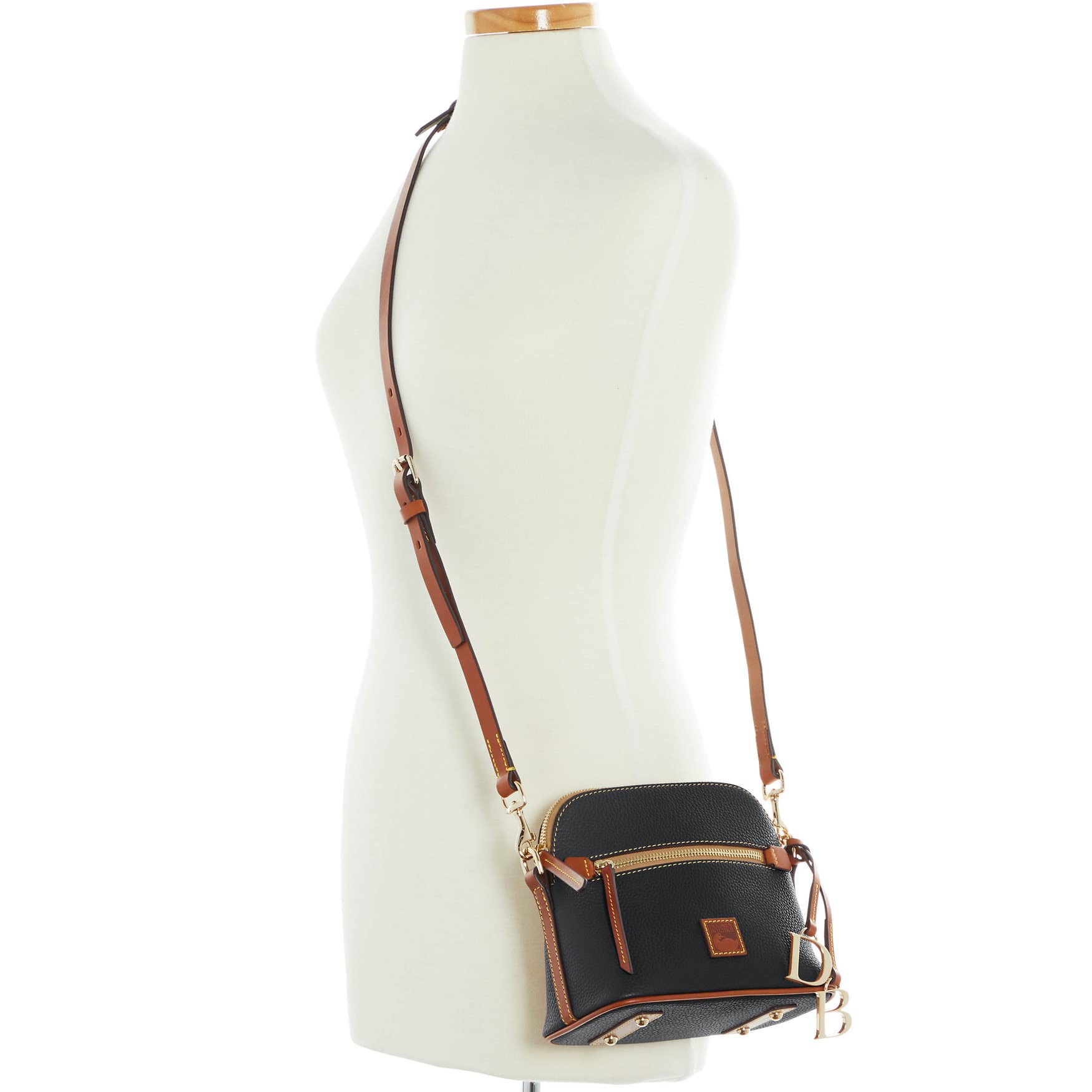 Dooney & Bourke Pebble Grain Leather Crossbody Handbag for Women - Stylish Domed Shoulder Bag for Work, Travel & Everyday Use