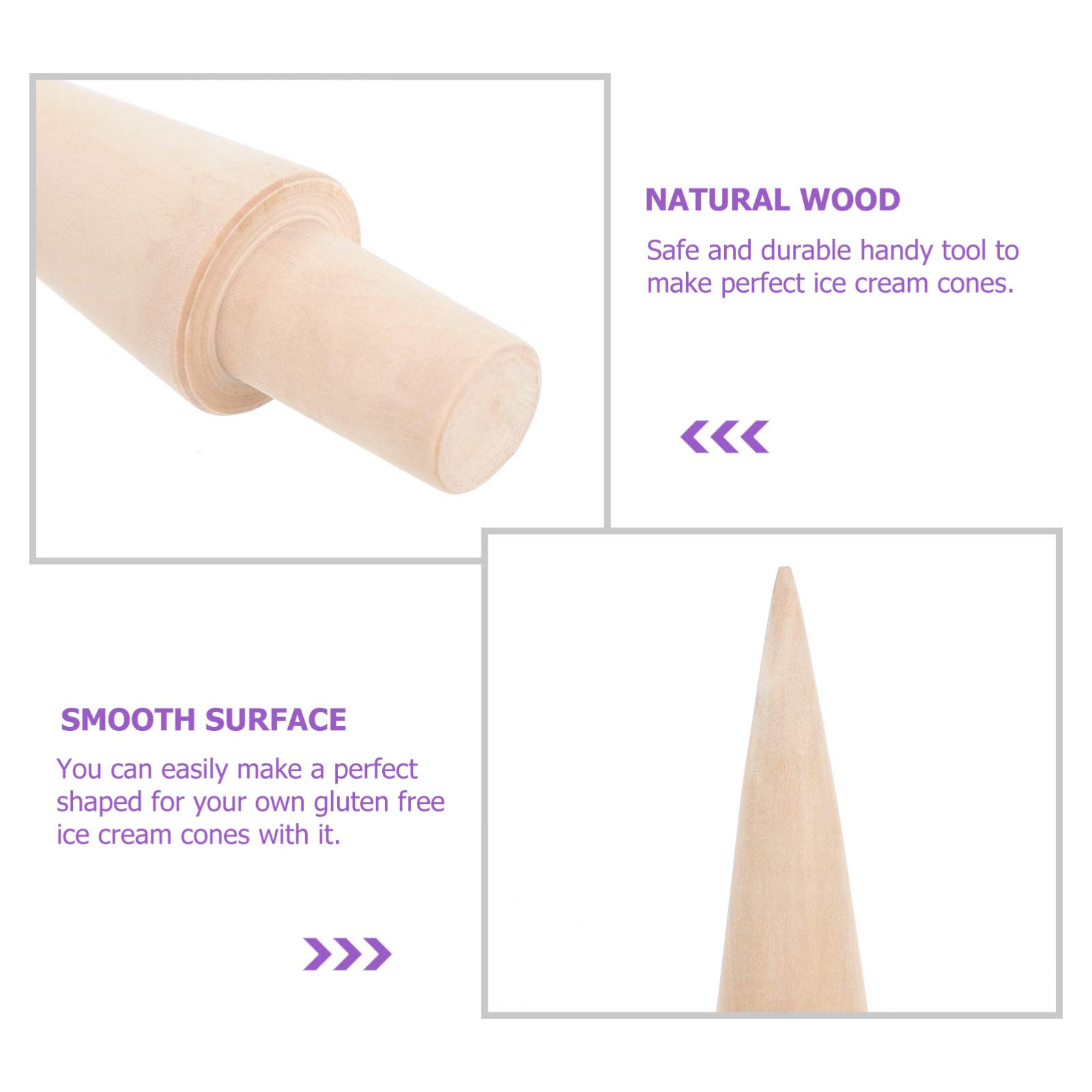 DOITOOL 2-Pack Ice Cream Cone Molds - Ergonomic DIY Kitchen Tool for Homemade Waffle Cones, Baking & Dessert Making - Perfect for Parties, Ice Cream Shops & Home Cooking