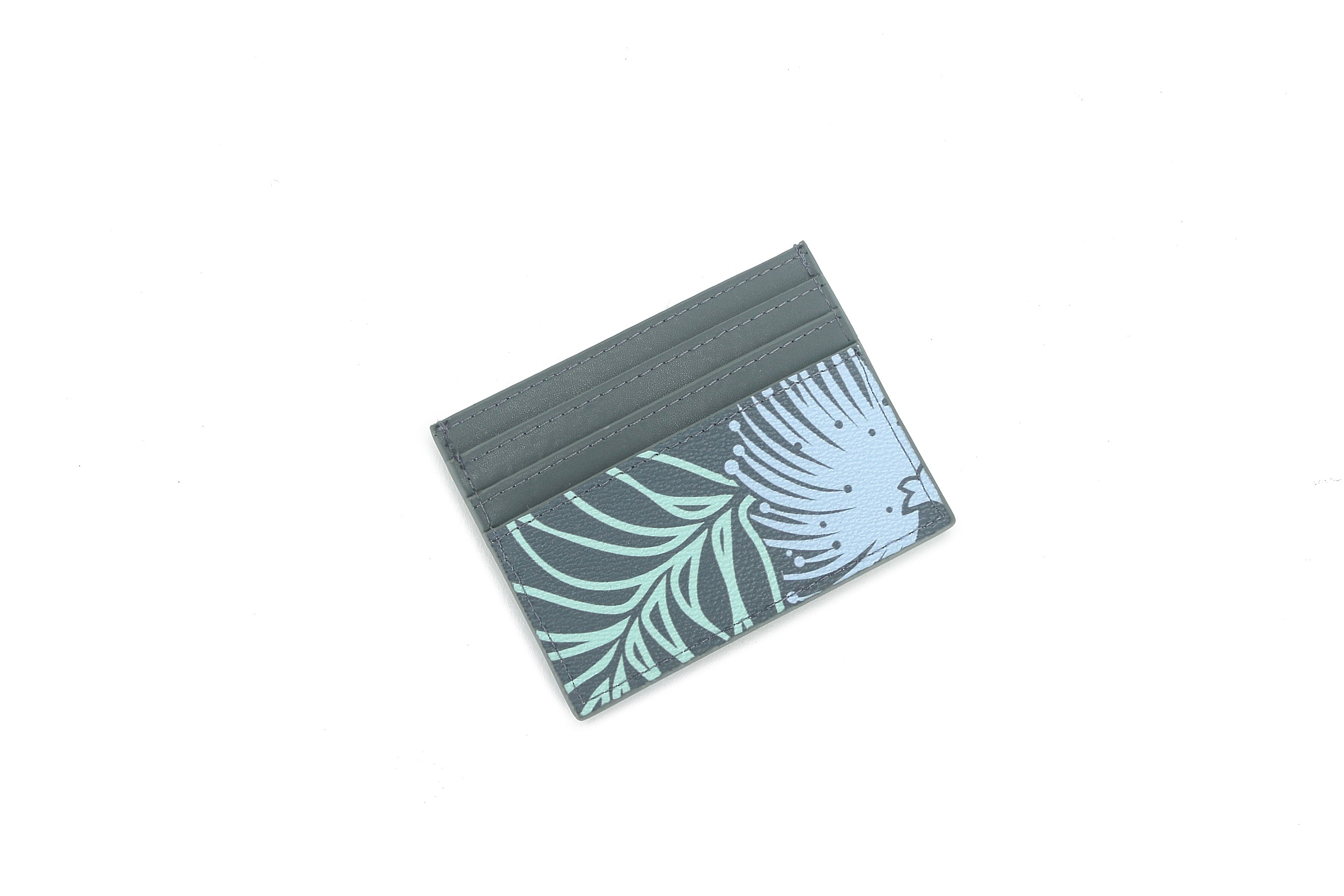 Premium Meilany Lehua Grey Card Holder - Slim RFID Blocking Wallet for Credit Cards & IDs | Perfect for Travel, Business, and Everyday Use