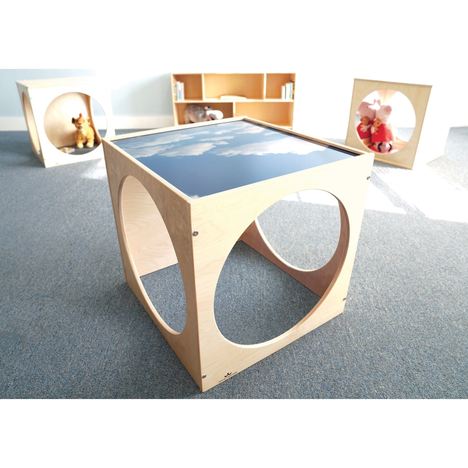 Acrylic Playhouse Cube for Toddlers - Sky Top Design - Indoor & Outdoor Kids Play Tent for Pretend Play & Imaginative Fun