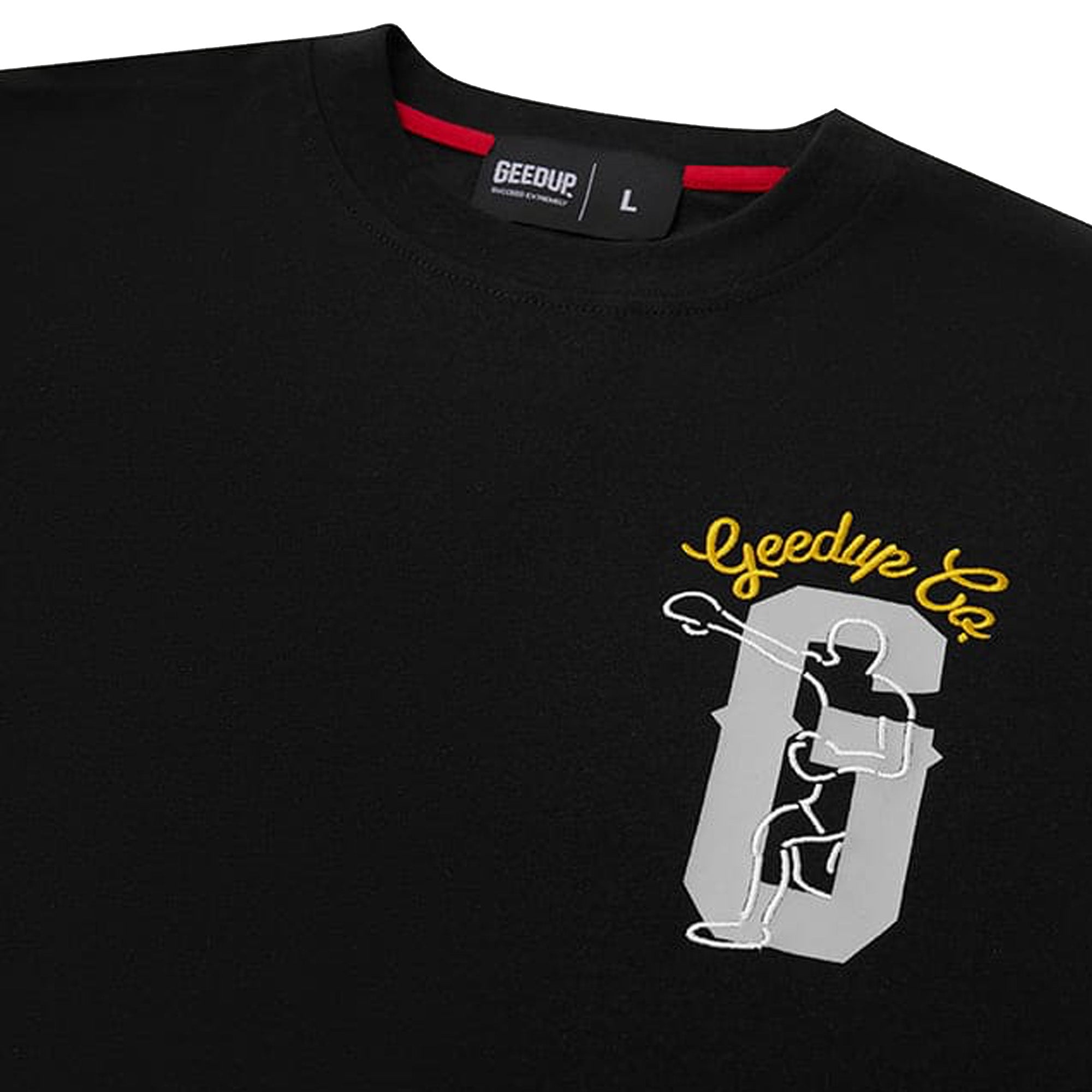Geedup Boxer T-Shirt for Men - Black & Yellow Design (2025) | Comfortable Cotton Tee for Gym, Workout & Casual Wear
