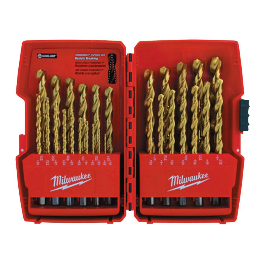 Milwaukee 48-89-0012 29-Piece Bit Tin Set - High-Quality Drill Bits for Wood, Metal & DIY Projects | Perfect for Professional Contractors & Home Improvement