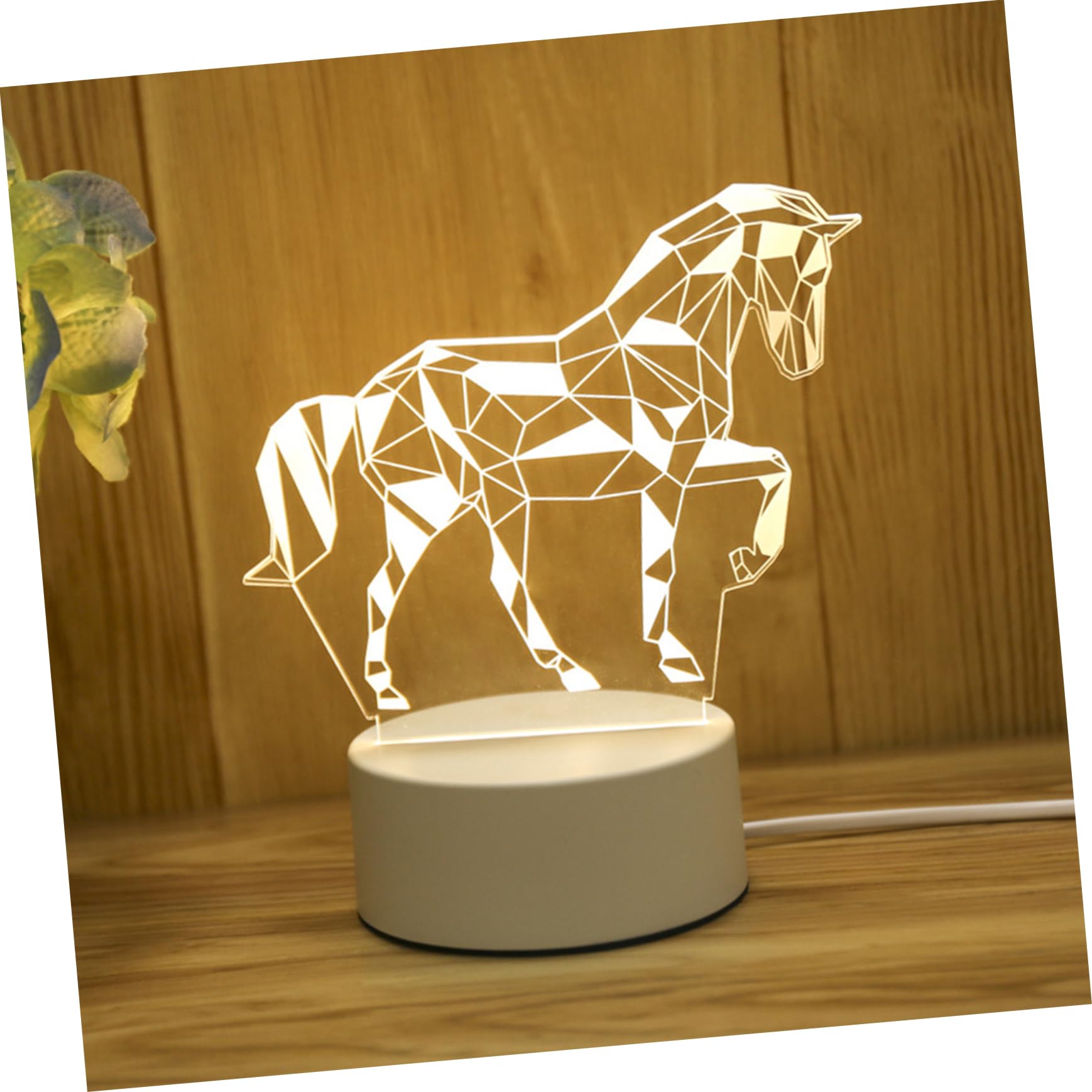 Veemoon 3D Acrylic Animal Night Light - LED Bedside Lamp for Kids & Adults, Soft Glow Nursery Decor, USB Powered Nightlight for Bedroom, Living Room, Dorm - Perfect Gift for Birthday & Christmas