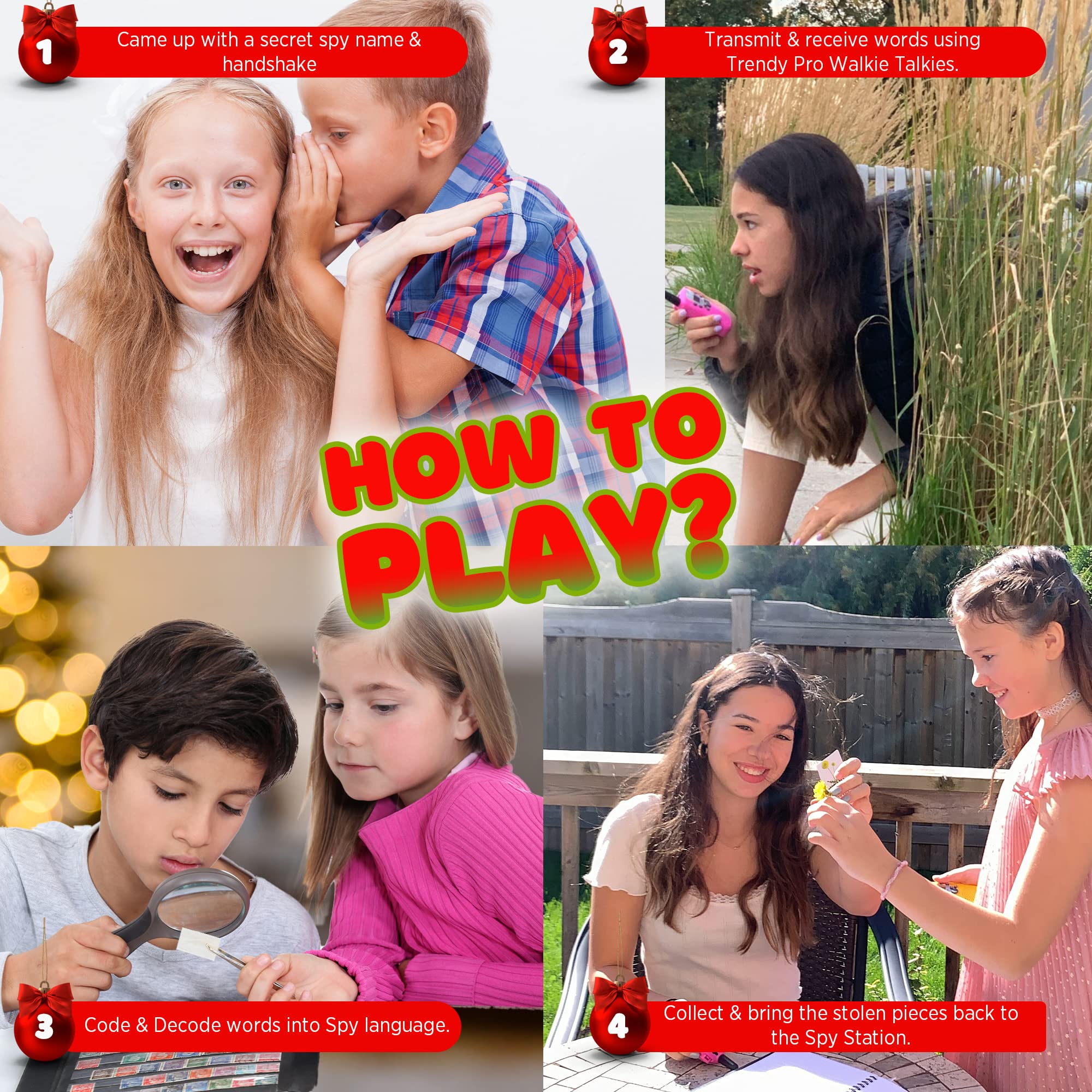 Outdoor Scavenger Hunt Game for Kids Ages 8-12 - Fun Walkie Talkie Set for Camping, Treasure Hunts & Spy Missions - Family Board Game for Boys & Girls - Perfect for Rainy Day Activities & Outdoor Adventures