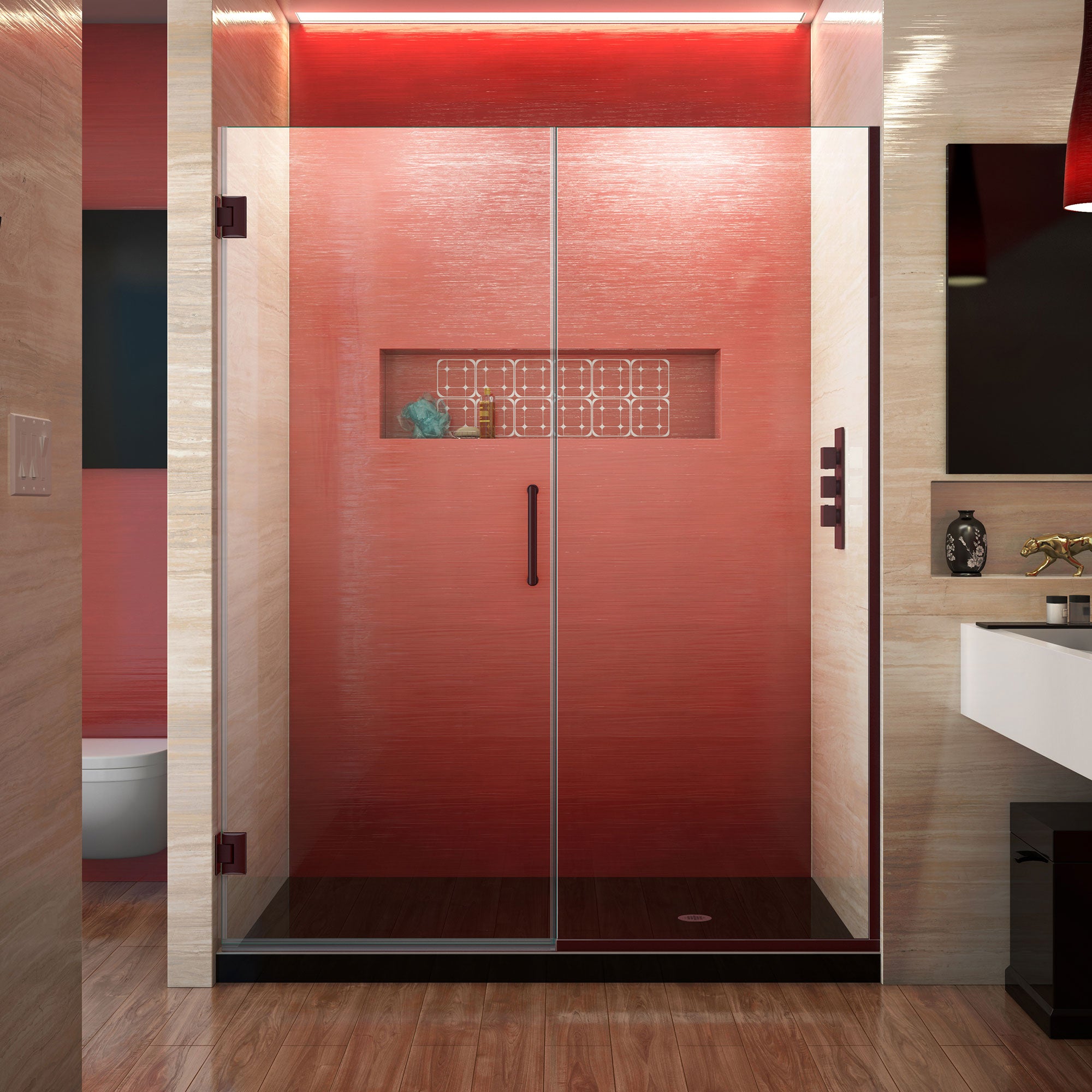 DreamLine Unidoor Plus Frameless Hinged Shower Door - 59.5