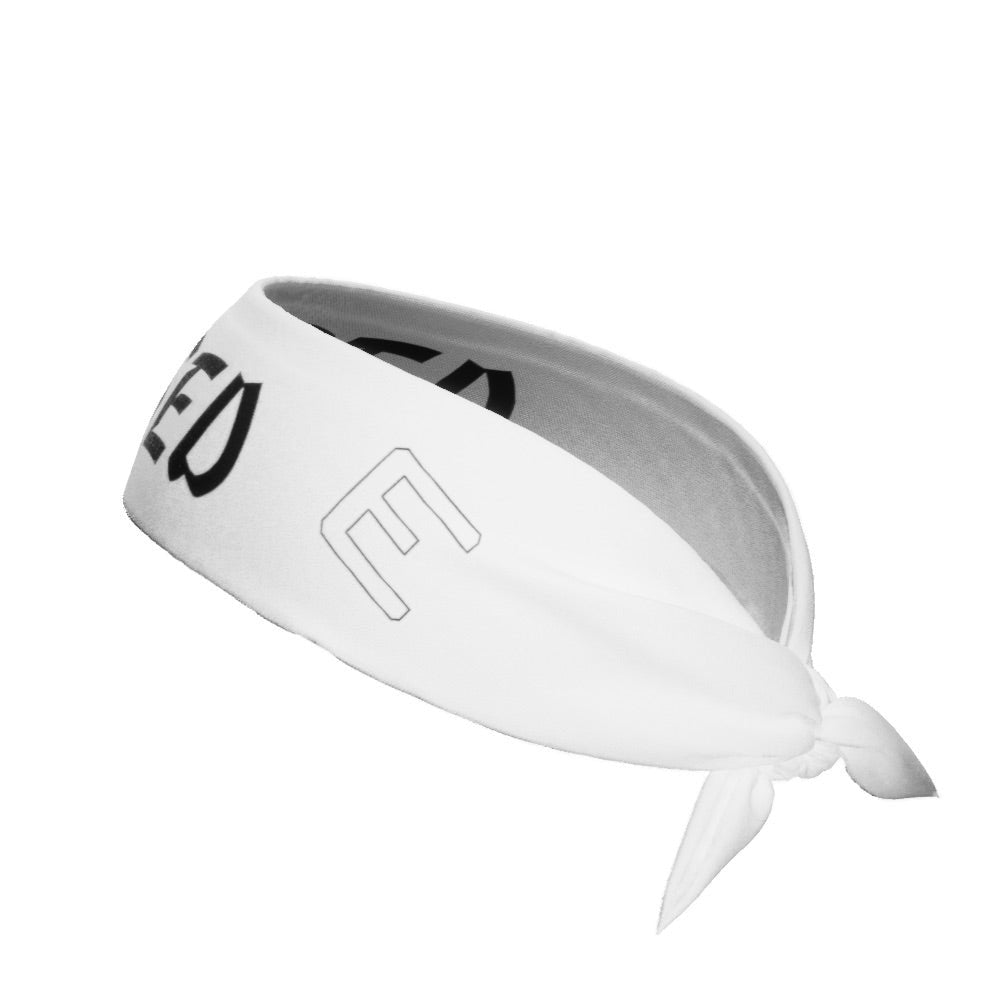 White BLESSED Tie Headband for Women - Elegant Hair Accessory for Weddings, Parties & Everyday Wear