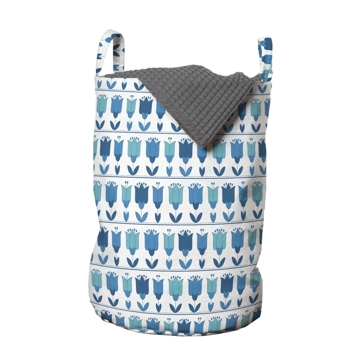Ambesonne Floral Laundry Bag with Handles - 13