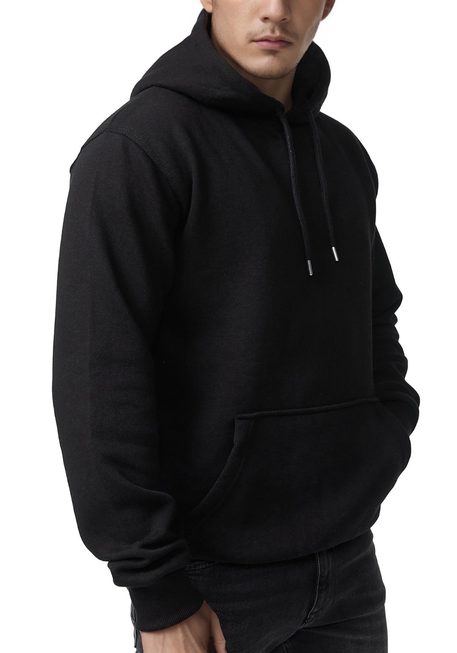 Men's Midweight Fleece Hooded Sweatshirt - Athletic Pullover Hoodie with Pocket & Long Sleeves | Perfect for Gym, Running & Casual Wear