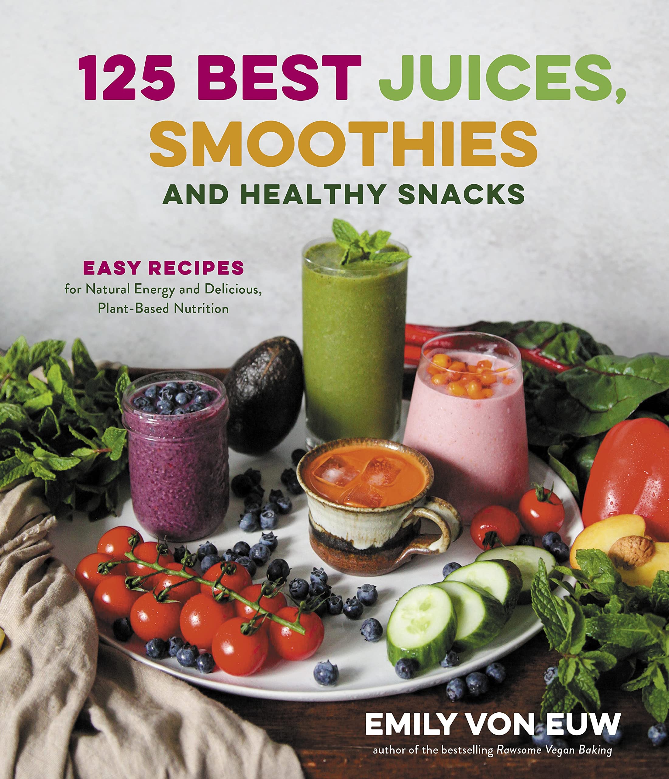 125 Best Juices, Smoothies & Healthy Snacks: Easy Recipes for Natural Energy Boost & Plant-Based Nutrition - Perfect for Breakfast, Post-Workout & Healthy Lifestyle