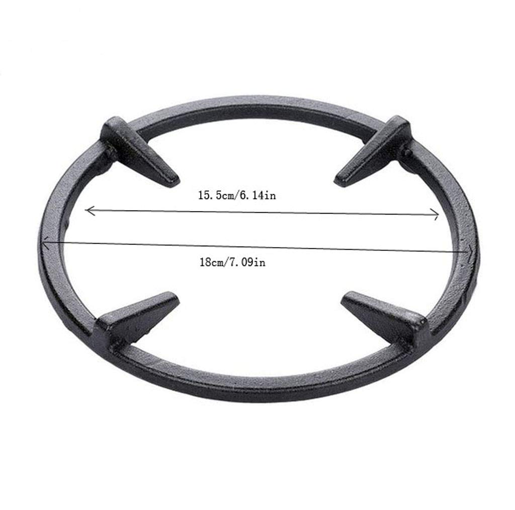 Non-Slip Cast Iron Wok Ring for Gas Stove - Heavy Duty Wok Support Stand, Stove Trivet & Cooktop Range Pan Holder - Perfect for Stir-Frying, Deep Frying & Milk Pot Heating - Essential Gas Stove Accessories for Asian Cooking & Professional Kitchens