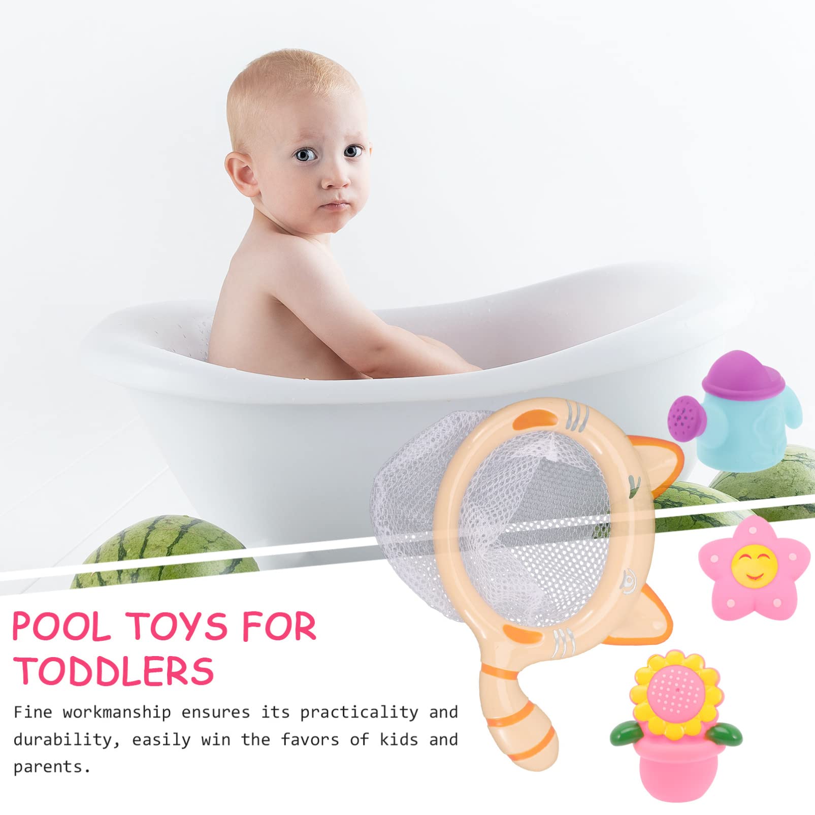 4-Piece Water Play Toys for Kids - Fun Bathtub & Shower Bath Toys Set, Durable Plastic Floating Toys for Toddlers & Babies - Perfect for Bath Time, Pool, and Outdoor Water Play