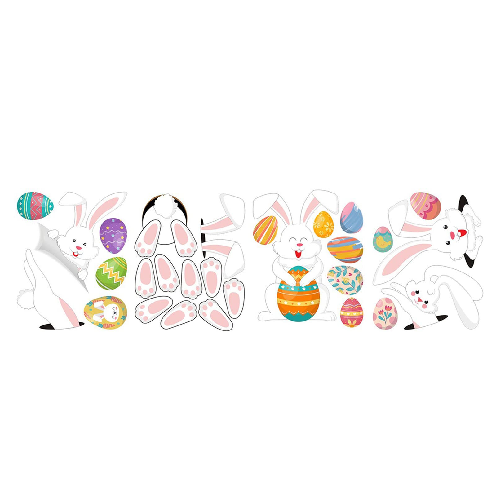 Easter Bunny Fridge Magnets - Self-Adhesive Window Stickers for Fridge Decor, Photo Props & Water Bottles - Letter Stickers (Size A) - Perfect for Easter Home Decor, Party Supplies & DIY Crafts