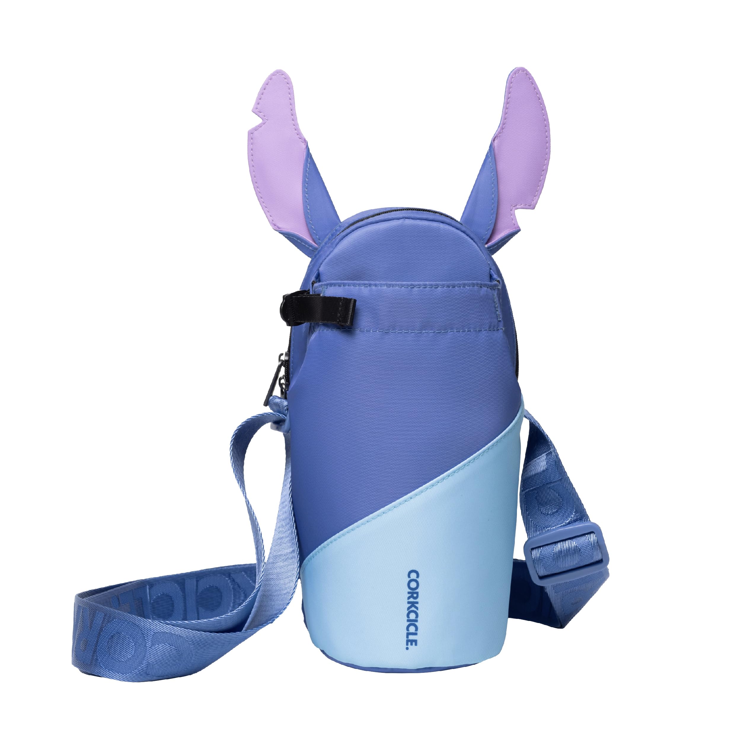 Disney Stitch Insulated Water Bottle Sling Bag - Crossbody Tumbler Holder for 16oz to 40oz Cups with Adjustable Strap & Padded Interior - Perfect for Hiking, Gym, Travel & Daily Use - Securely Carries Bottles, Phone, Keys & Essentials