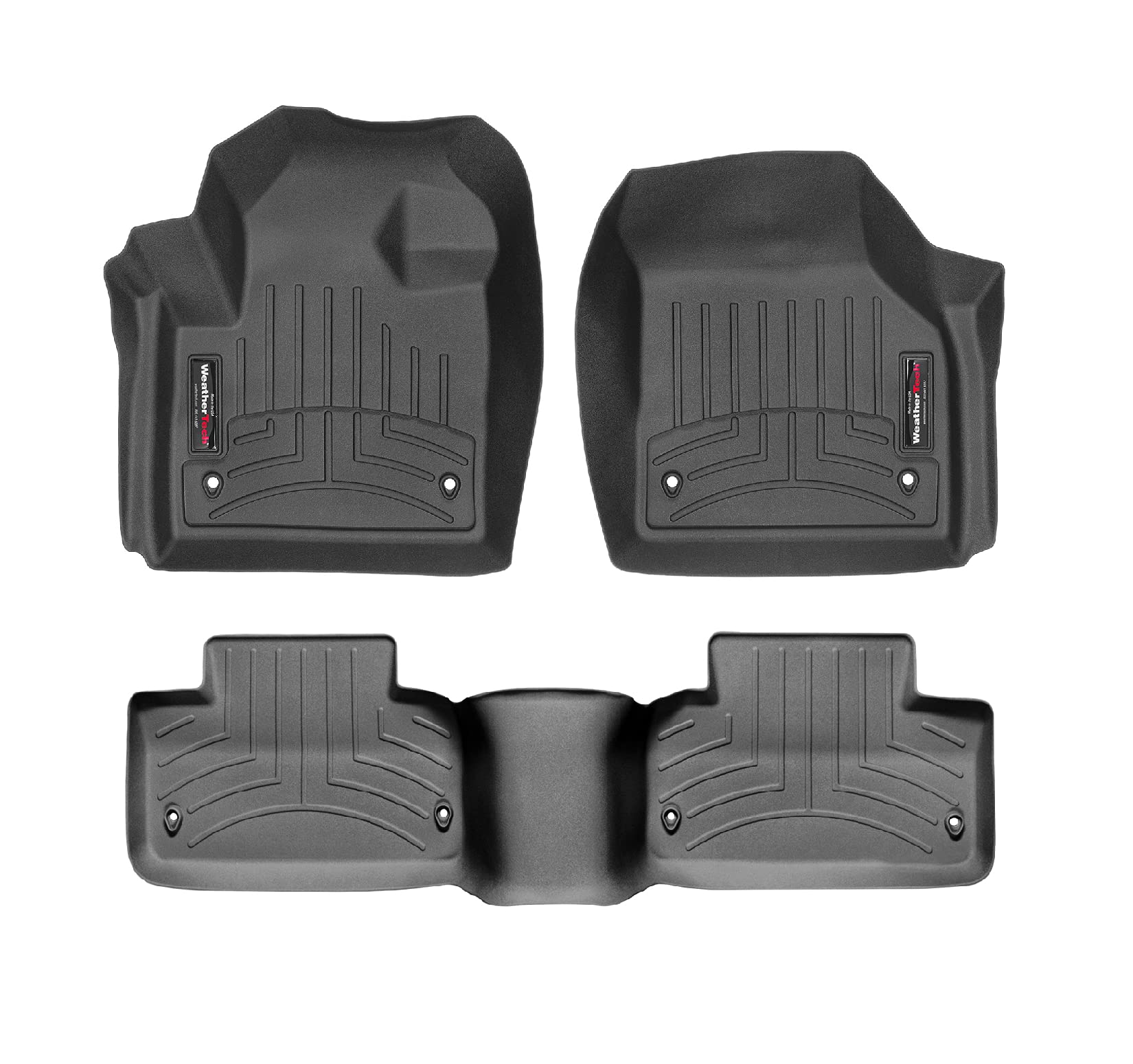 WeatherTech Custom Fit All-Weather Floor Mats for Cars & Trucks - Heavy Duty Floor Liners (Model 441589-1-2) - Perfect for Winter Snow, Mud & Spills Protection