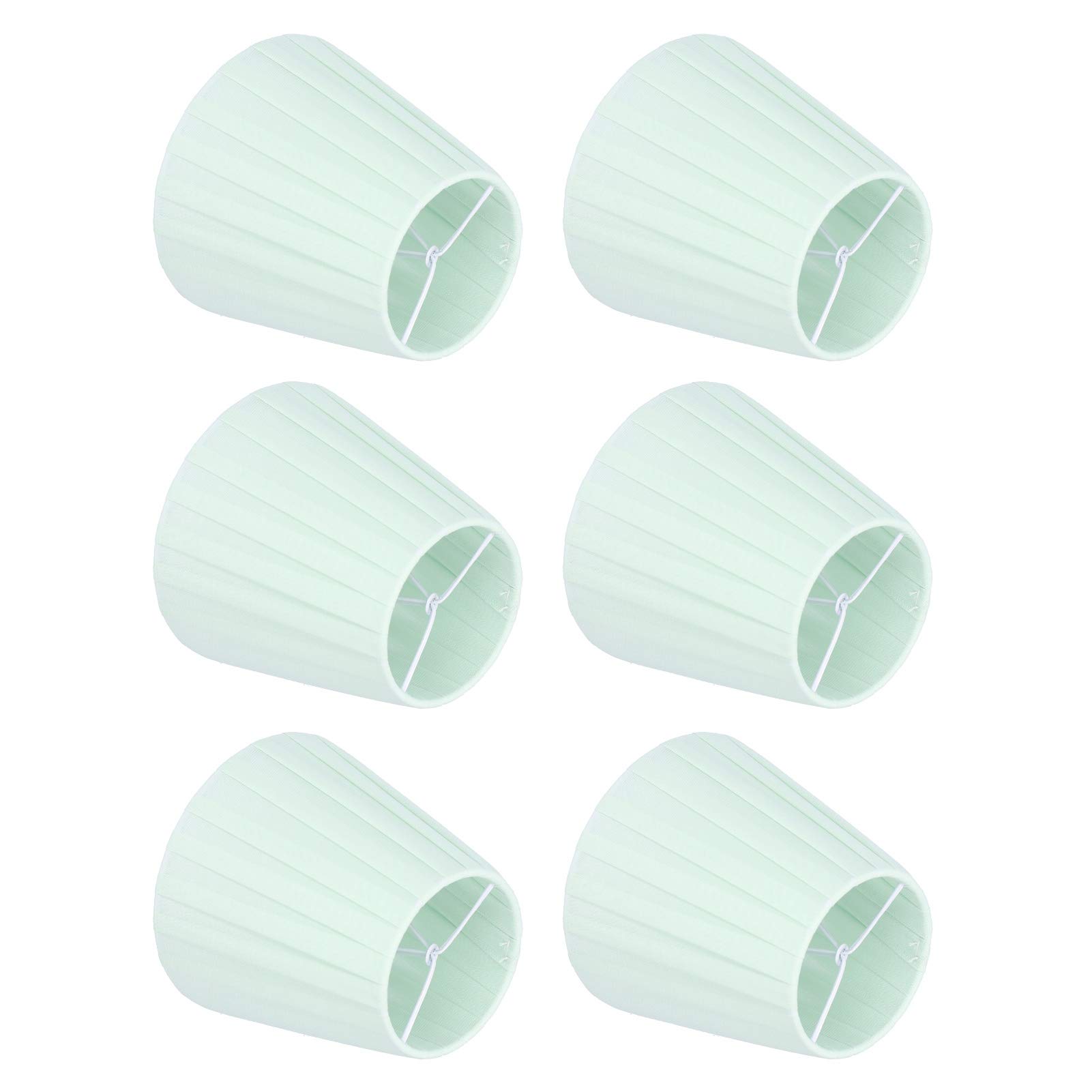 6-Pack Small Clip-On Lamp Shades for Candelabra Bulbs - Fabric Chandelier & Wall Light Covers - Perfect for Bedroom, Living Room, and Dining Room Lighting Decor