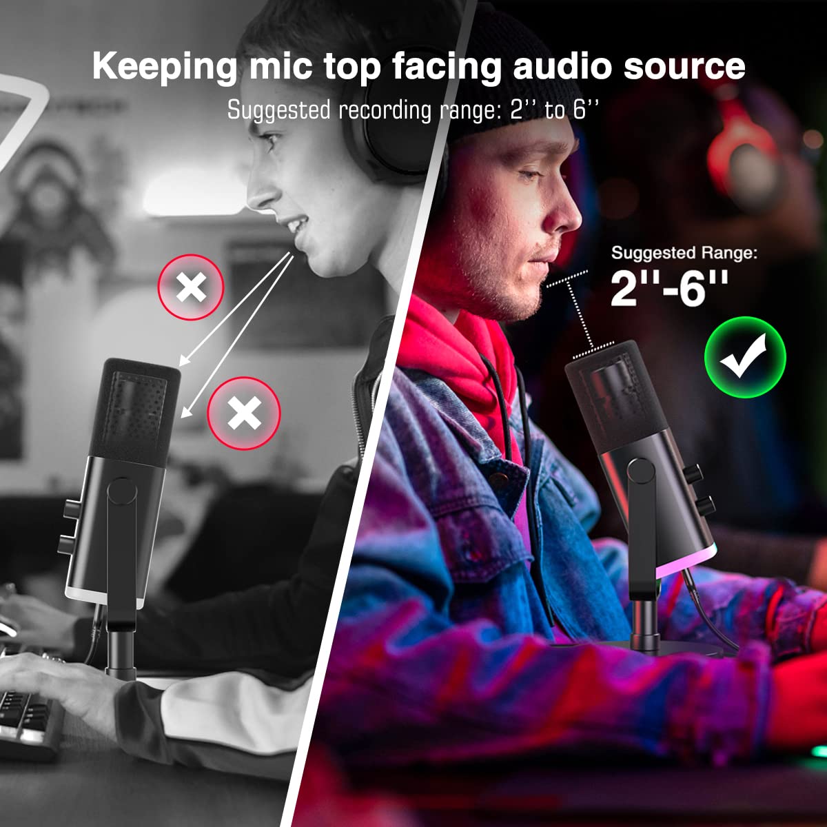 Fifine AM8 XLR/USB Dynamic Microphone for Podcasting, Gaming & Streaming - RGB Lighting, Mute Button, Headphone Jack & Desktop Stand - Perfect for YouTube, VoiceOver, Singing & PC Recording (Ideal for Home Studios, Twitch Streamers & Content Creators)