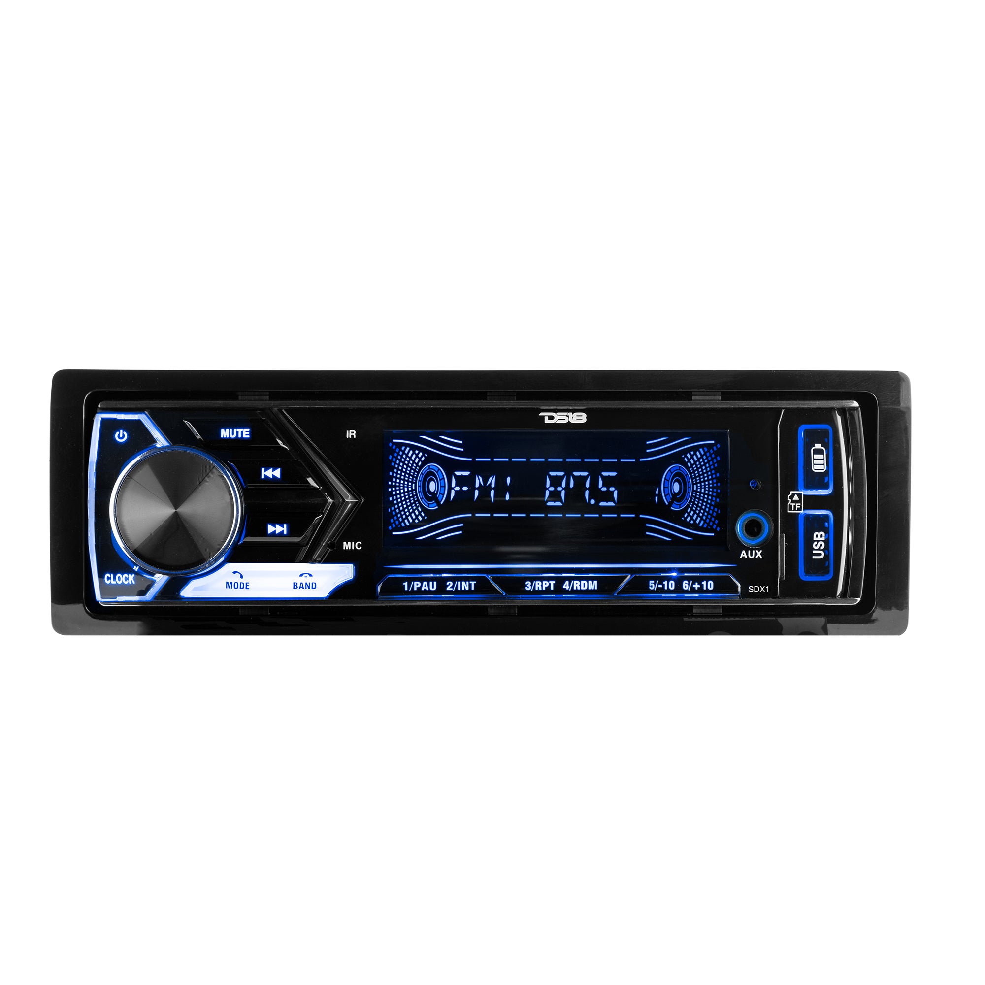 Single DIN Digital Media Receiver - Bluetooth, Dual USB, 7V Preouts, Mechless Player for Cars & Trucks - Perfect for Upgrading Your Vehicle Audio System
