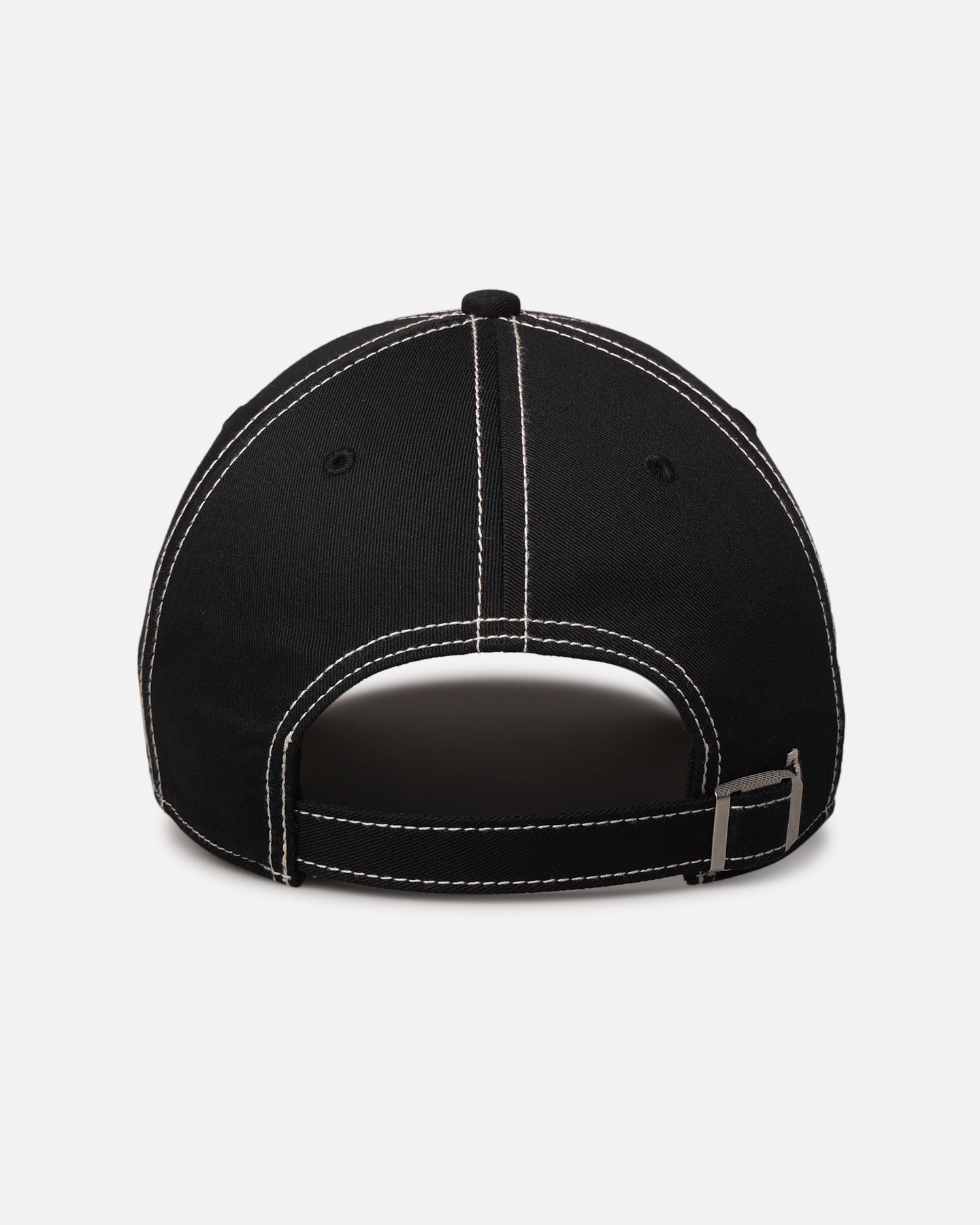 47 Brand Arsenal FC 'Contrast Stitch' 47 Clean Up Strapback Cap - Black/Bone Adjustable Snapback Hat for Men - Perfect for Soccer Games, Casual Wear & Fan Support