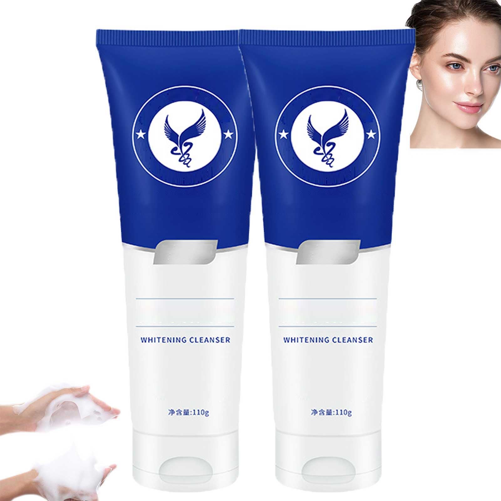 Caoantang Niacinamide Brightening Facial & Body Cleanser - Whitening, Purifying & Hydrating Face Wash for Glowing Skin - Perfect for Daily Skincare Routine & Acne-Prone Skin (2 Pack)