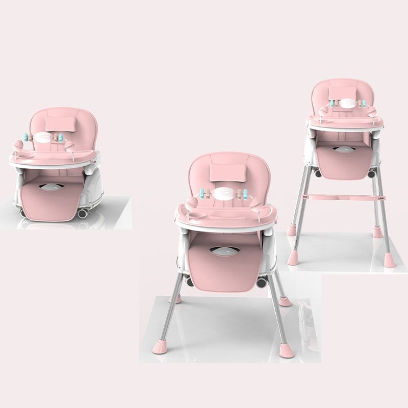 Best Baby High Chair with Removable Tray - Adjustable Height & Foldable for Easy Storage - Perfect for Feeding, Playtime & Learning at Home or Restaurant
