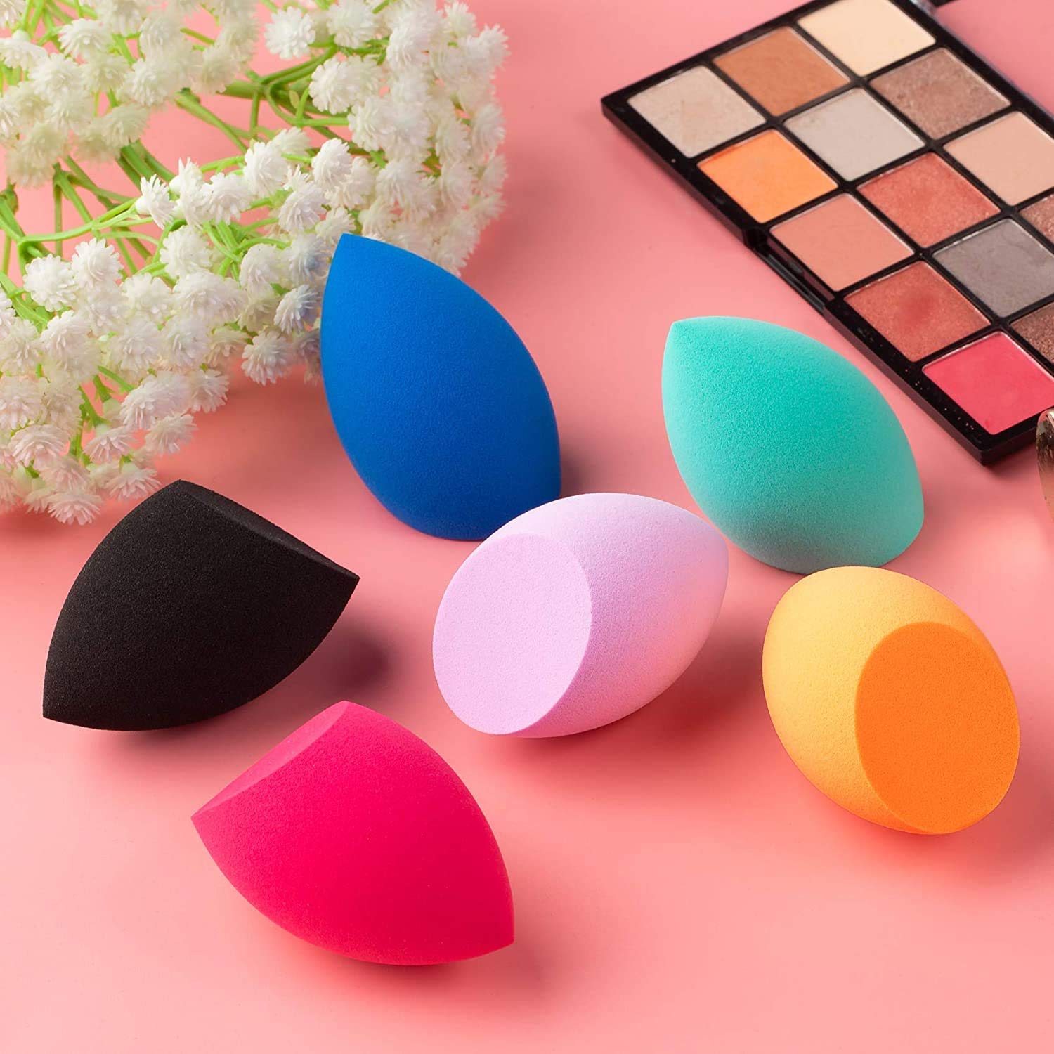 Fennec Mart 6-Pack Makeup Sponges - Premium Beauty Blender for Foundation, Concealer & Powder Application - Soft Cosmetic Sponges for Flawless Makeup (Perfect for Daily Use, Travel & Professional Makeup Artists)