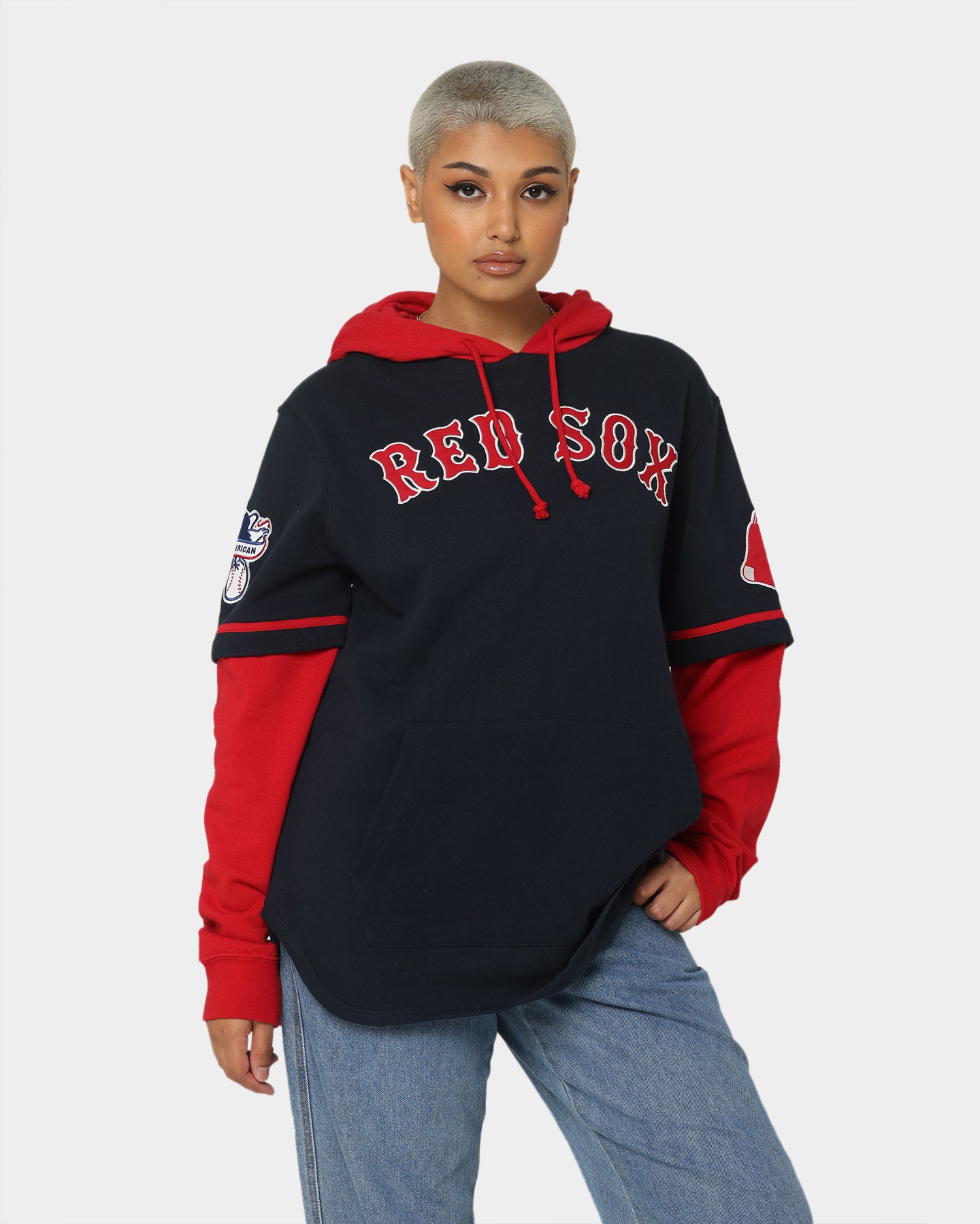 47 Brand Boston Red Sox Shortstop Hoodie for Men - Navy Blue Pullover Hooded Sweatshirt - Perfect for Baseball Games, Fall Weather & Casual Wear