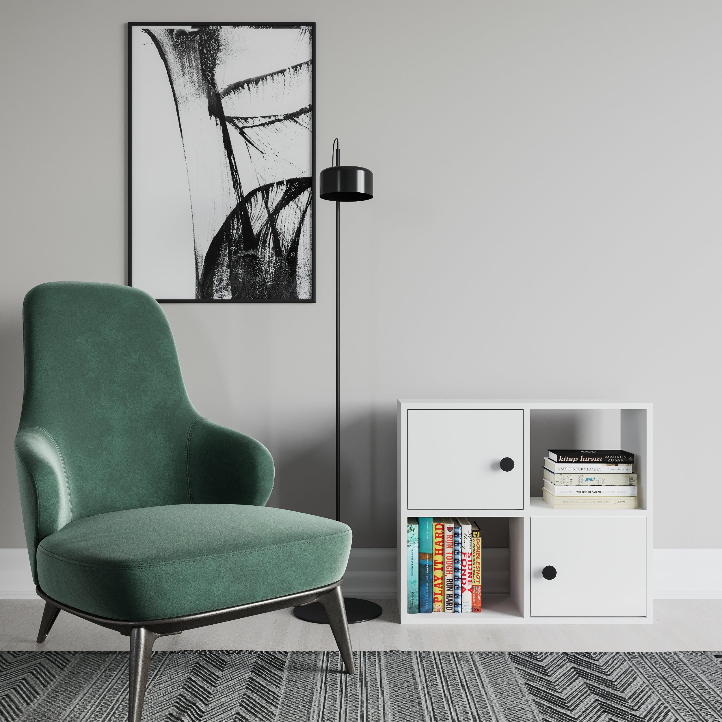 Tuttle Bookcase - Modern Wooden Bookshelf for Home & Office - Perfect for Living Room, Bedroom, and Study Room Organization