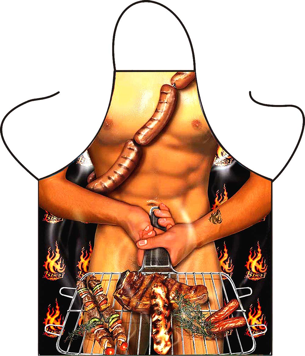 Funny Cute Cooking Baking BBQ Apron for Men & Women - Perfect Adult Party Costume Gift for Kitchen, Grilling & Cosplay