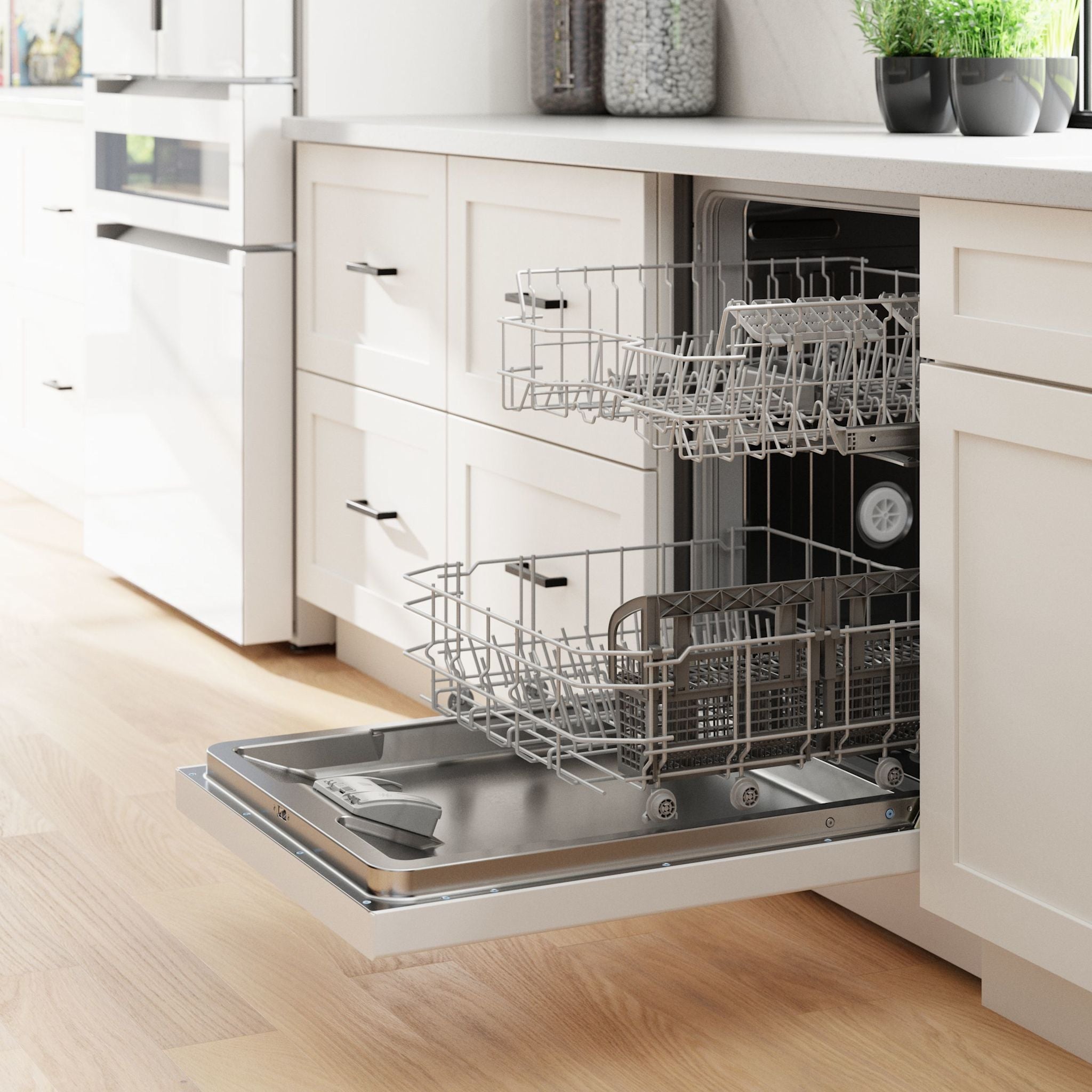 Bosch 300 Series SHE3AEM2N Built-In Dishwasher - Energy Star Certified, 16 Place Settings, Ultra Quiet 44 dBA, White - Perfect for Small to Medium Kitchens & Open Concept Homes