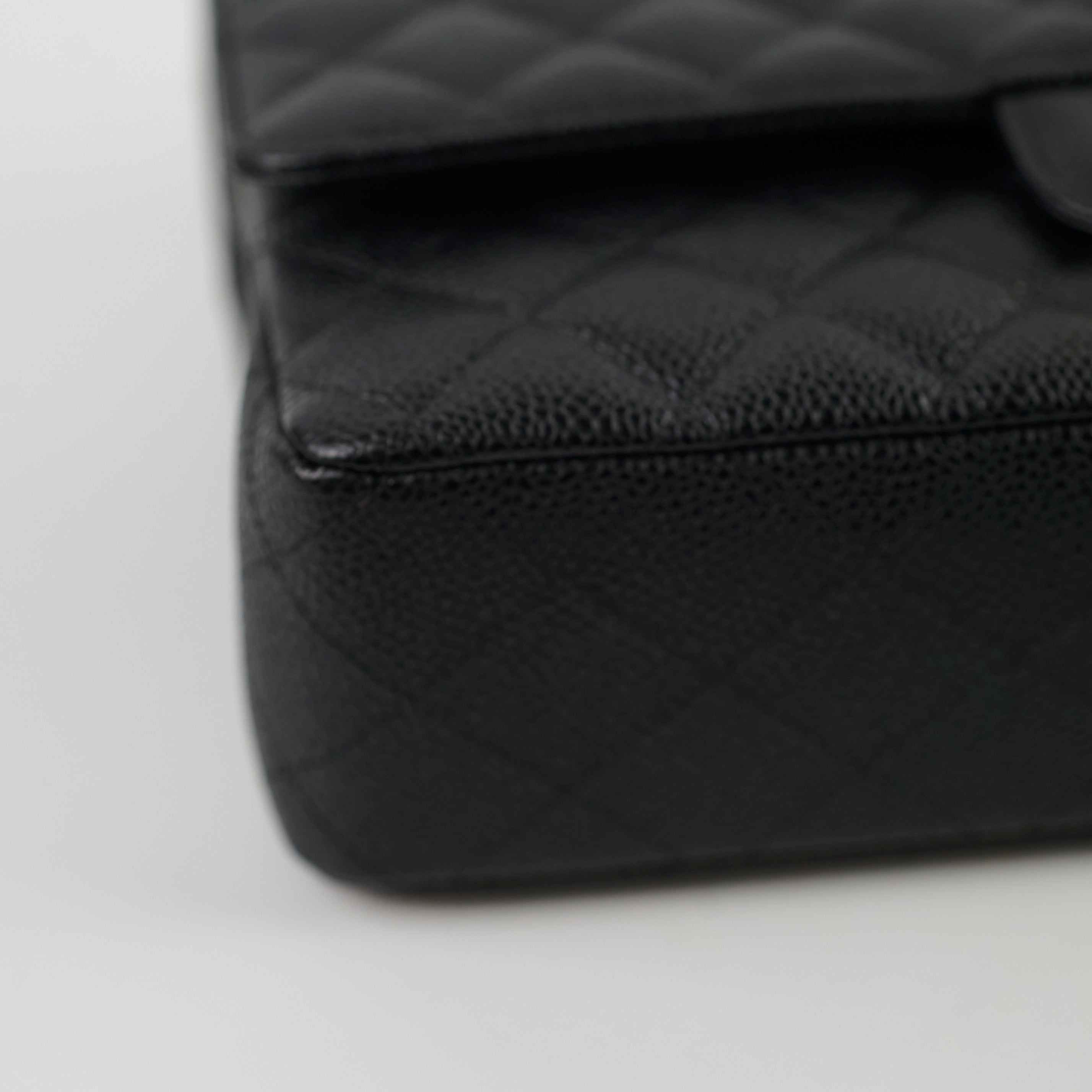 Chanel Classic Flap Bag Medium M/L Black Caviar Leather 26 Series - Luxury Handbag for Women, Perfect for Parties, Work & Everyday Use
