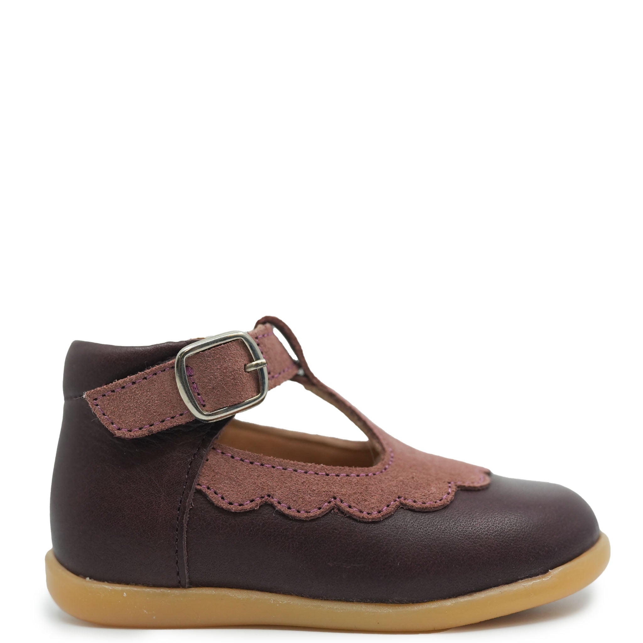 Petit Nord Scalloped T-Strap Baby Shoes for Girls & Boys | Soft & Comfortable First Walkers | Perfect for Special Occasions & Everyday Wear