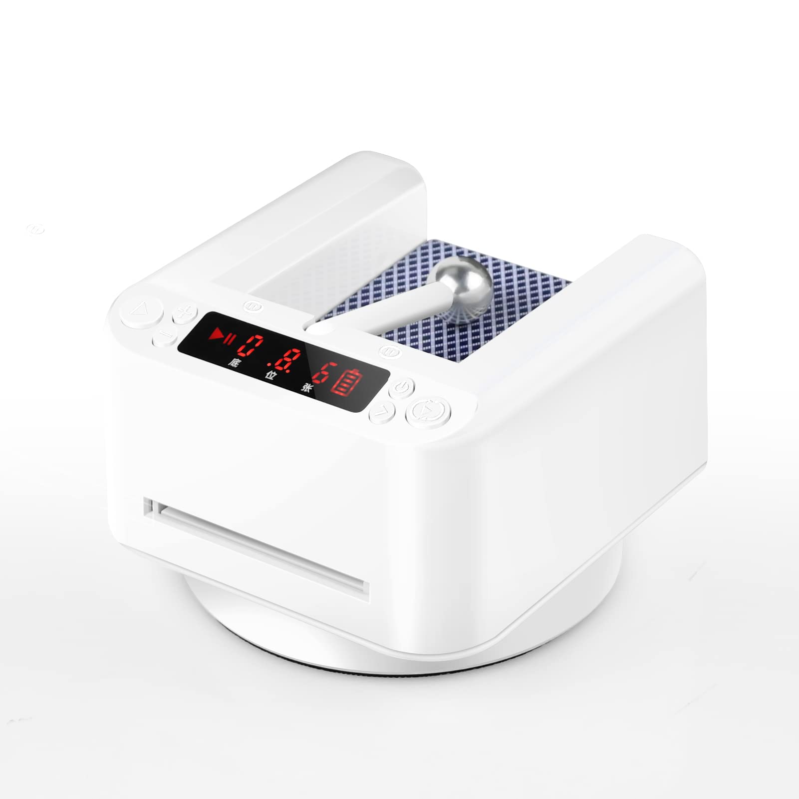 QUICARD Smart Automatic Card Dealer Machine - 360° Rotating Universal Anti-Cheating Playing Card Dispenser for UNO, Blackjack, Texas Hold'em - Perfect for Casino Nights, Poker Parties & Family Game Nights