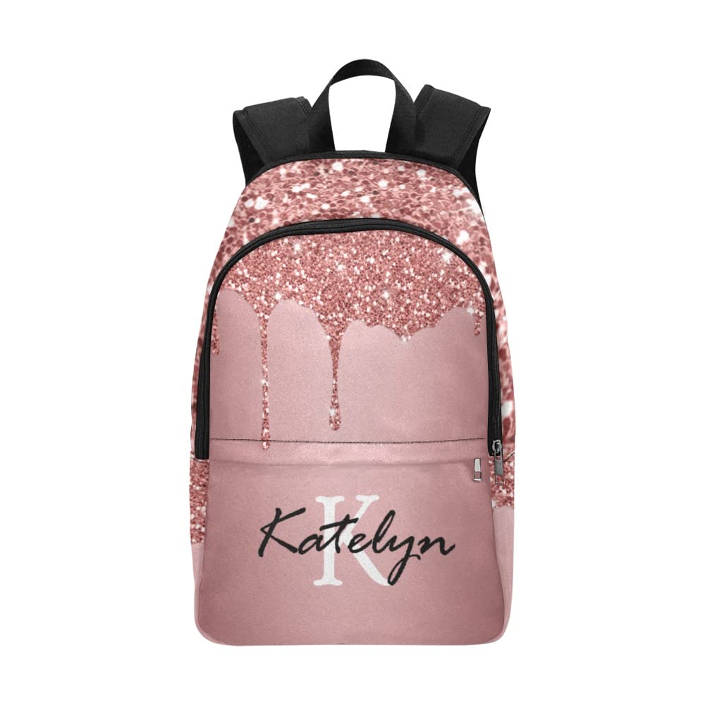 Custom Glitter Backpack with Name - Unisex School Bag for Kids & Teens