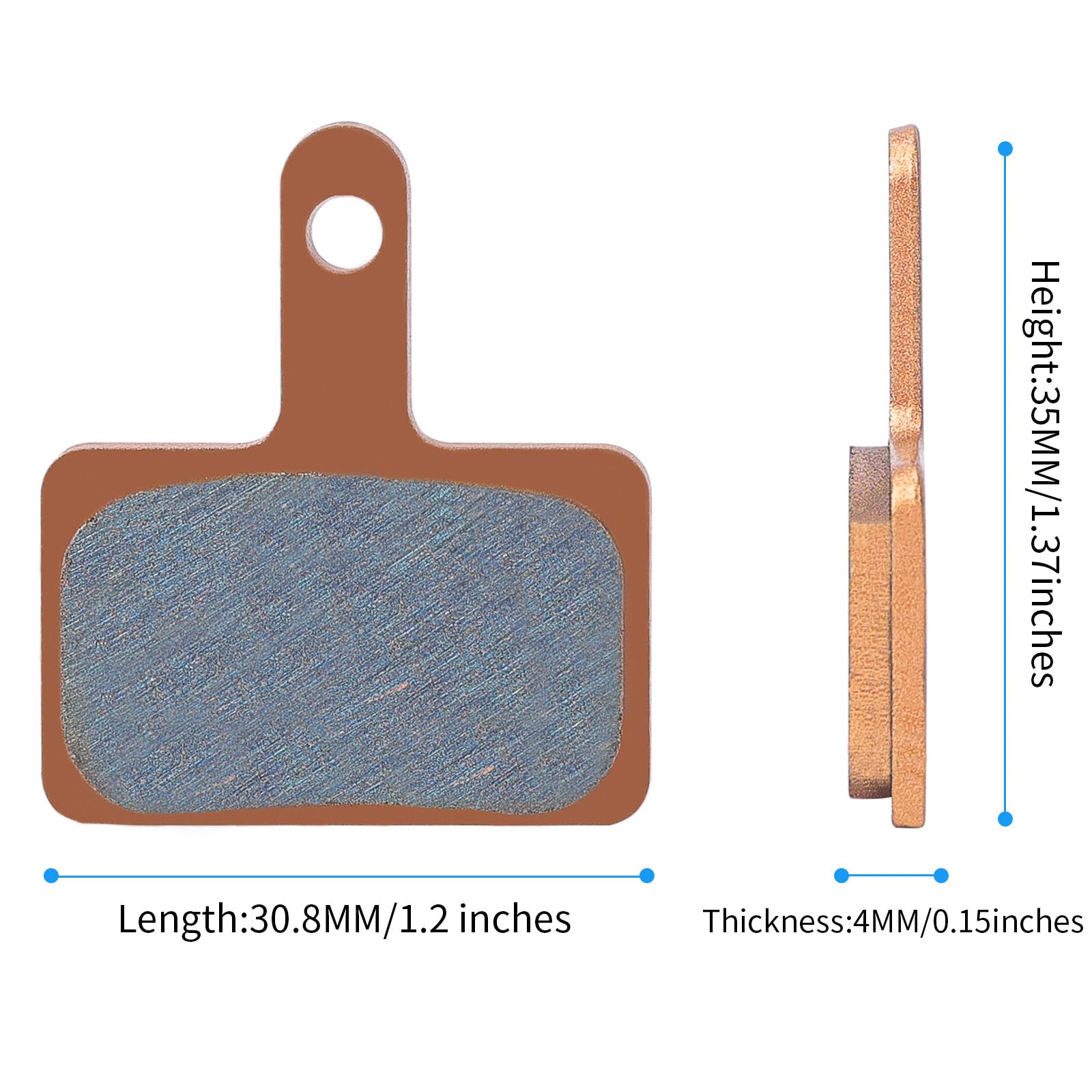 4 Pairs Sintered Metal MTB Bike Brake Pads - Compatible with TRP/Tektro/Shimano MT200 M355 M446 M315 M365 - High Performance Braking for Electric Bikes, Scooters & Mountain Bikes - Perfect for Commuting, Trail Riding & Urban Adventures