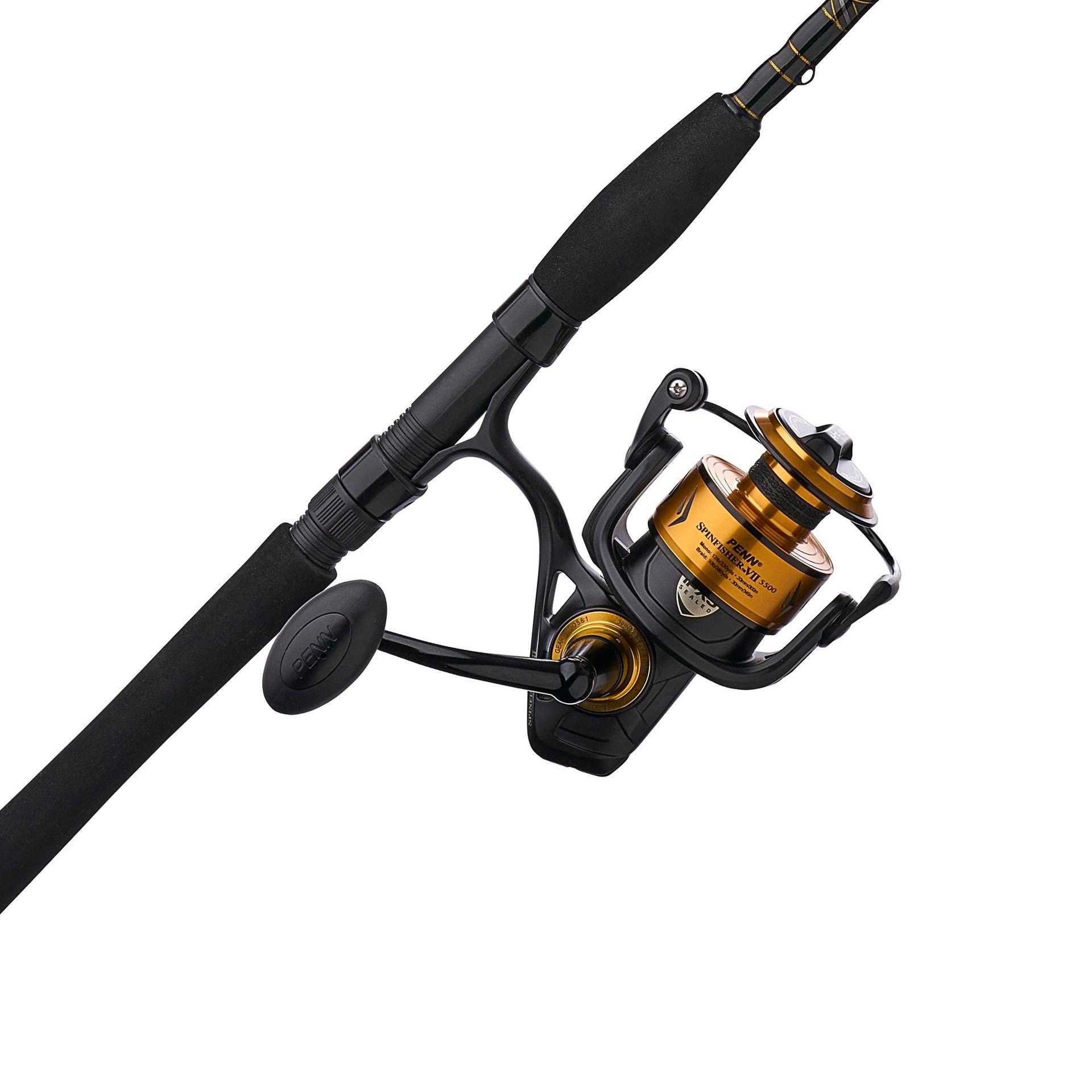 Penn Spinfisher® VII Spinning Rod and Reel Combo - Saltwater Fishing Gear for Surf, Pier & Offshore Angling - Corrosion-Resistant Spinning Reel with Heavy-Duty Fishing Rod