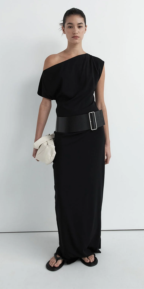 Elegant Asymmetrical Off Shoulder Black Dress for Women - Perfect for Evening Parties, Date Nights & Special Occasions