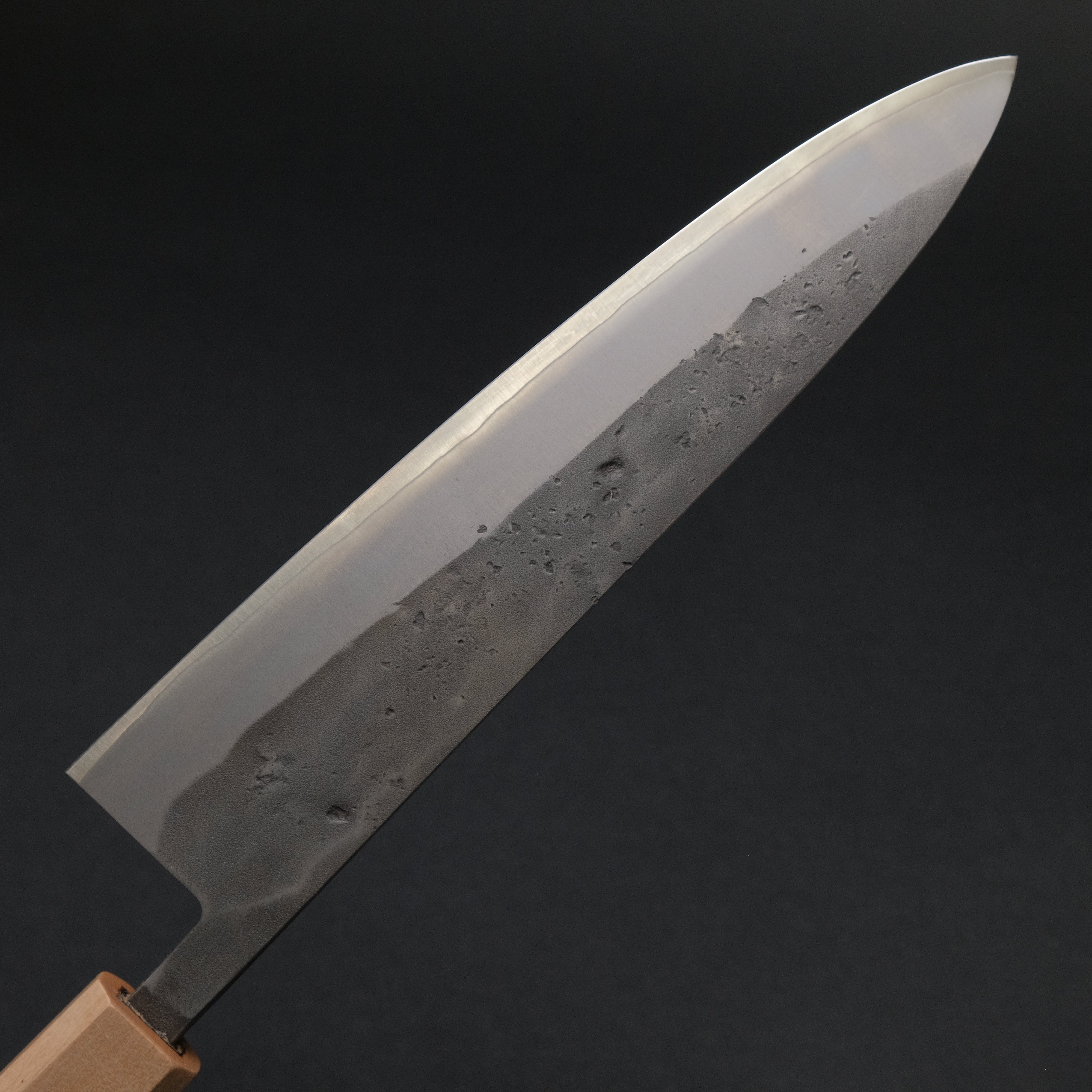 Hitohira TD SLD Nashiji Gyuto 210mm Japanese Chef Knife - Walnut Handle - High Carbon Stainless Steel Blade - Professional Kitchen Knife for Slicing, Dicing & Chopping Vegetables, Meat & Fish