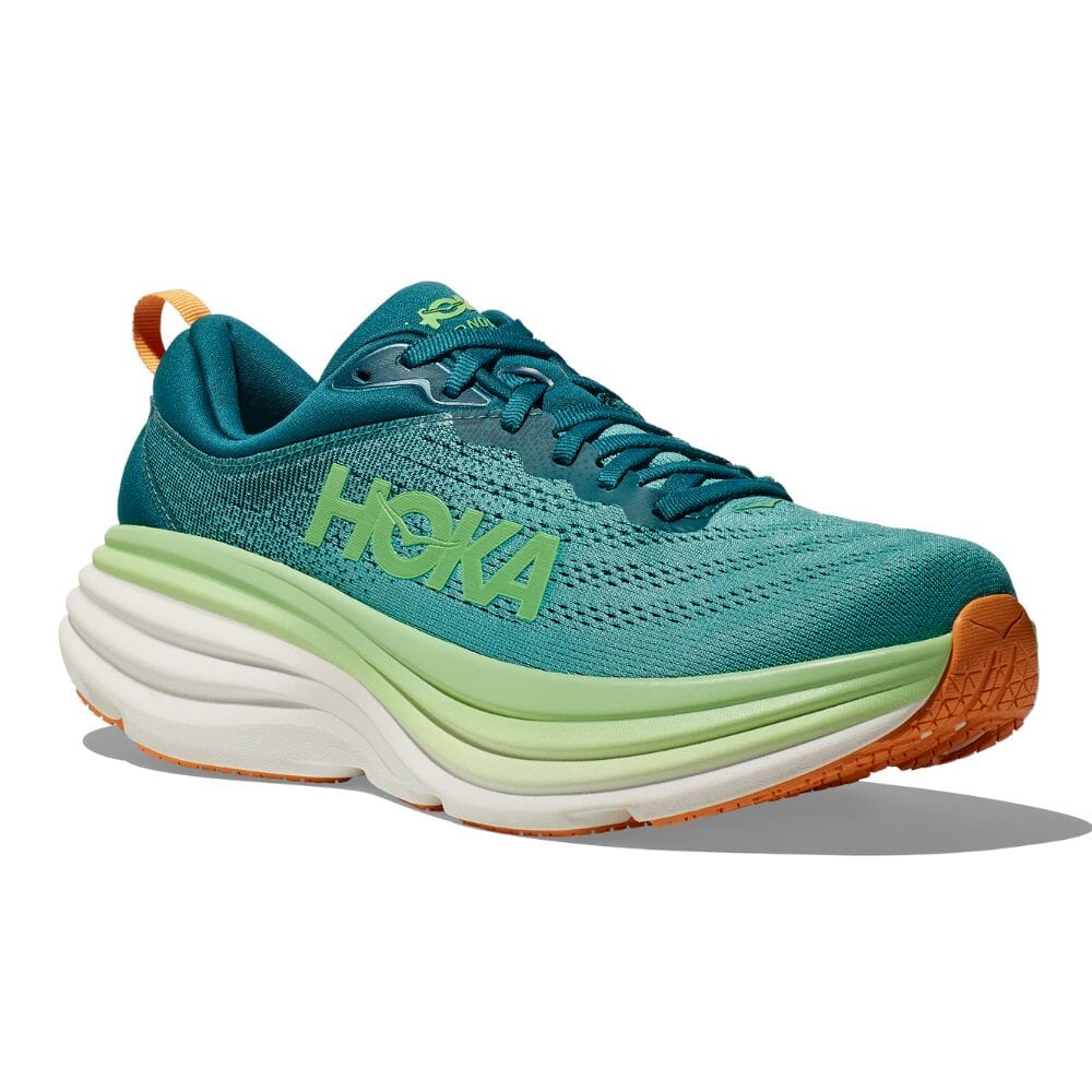 Hoka Men's Bondi 8 Running Shoes - Lightweight Cushioned Sneakers for Marathon, Jogging & Walking - Breathable Mesh Upper with Maximum Support & Comfort