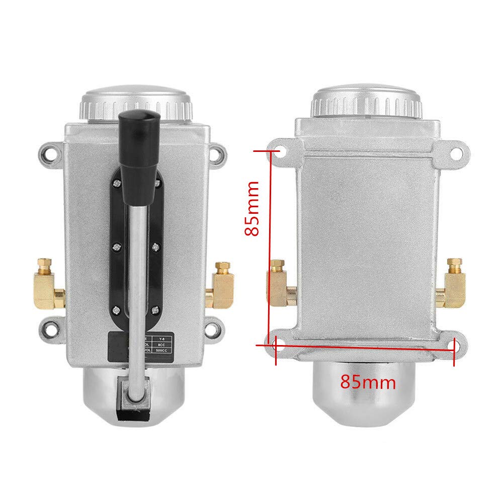 MXBAOHENG Manual Lubrication Pump - Hand Operated Oil Pump for Machine Tools, Engraving & Punch Presses (Y-6 Unilateral Oil Discharge Φ6) - Ideal for Workshop Maintenance & Industrial Equipment Lubrication