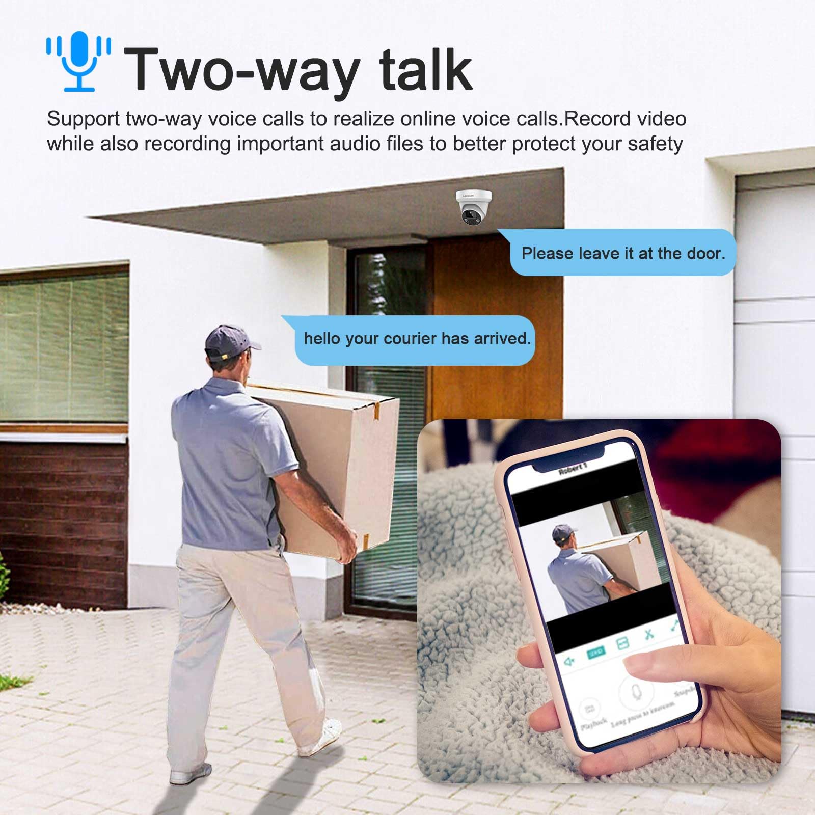 Hikvision 5MP POE IP Camera - Outdoor Security Surveillance Camera with 2-Way Audio, 5MP@30fps, Human/Vehicle Detection, 98ft Night Vision, SD Card Slot (512GB), IP67 Waterproof - Ideal for Home, Business & Property Monitoring