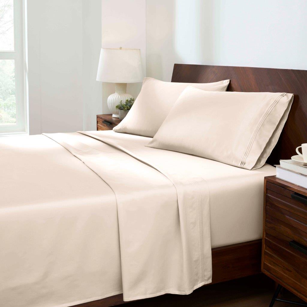 Premium 1500 Thread Count Egyptian Cotton Sheet Set - Eco-Friendly, Breathable & Hypoallergenic - Perfect for Luxury Bedding & Hot Sleepers