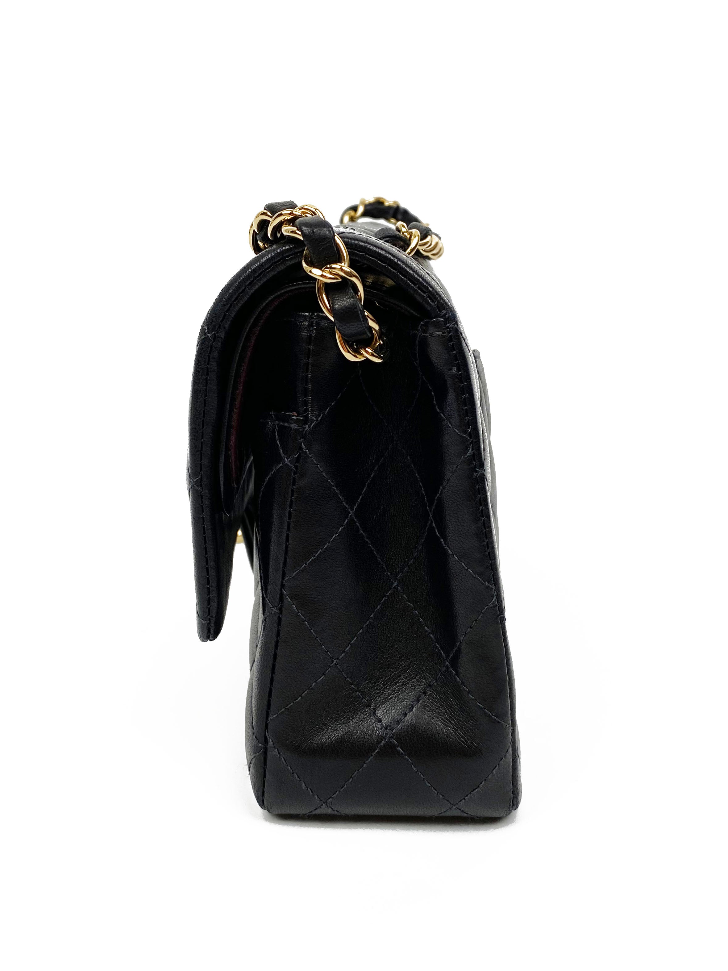 Chanel Medium Black Lambskin Classic Flap Bag - Luxury Designer Handbag for Women | Perfect for Evening Events, Date Nights & Special Occasions