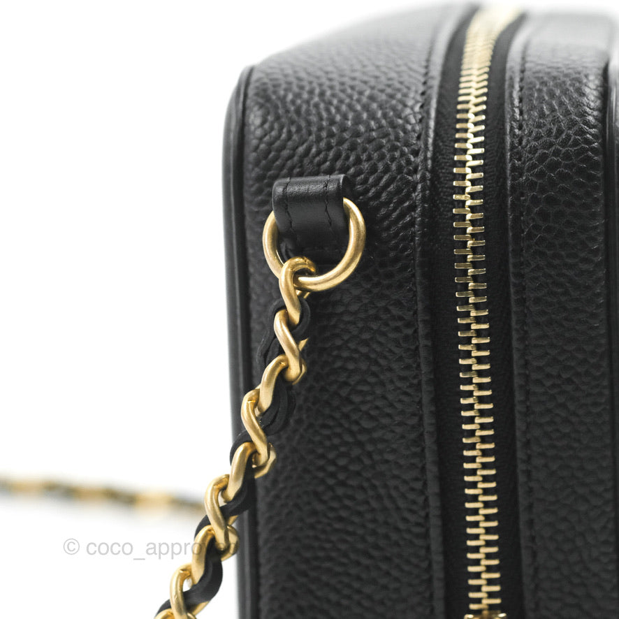 Chanel CC Filigree Vanity Clutch With Chain - Caviar Black Leather & Aged Gold Hardware - Luxury Evening Bag for Women, Perfect for Parties, Weddings & Special Occasions