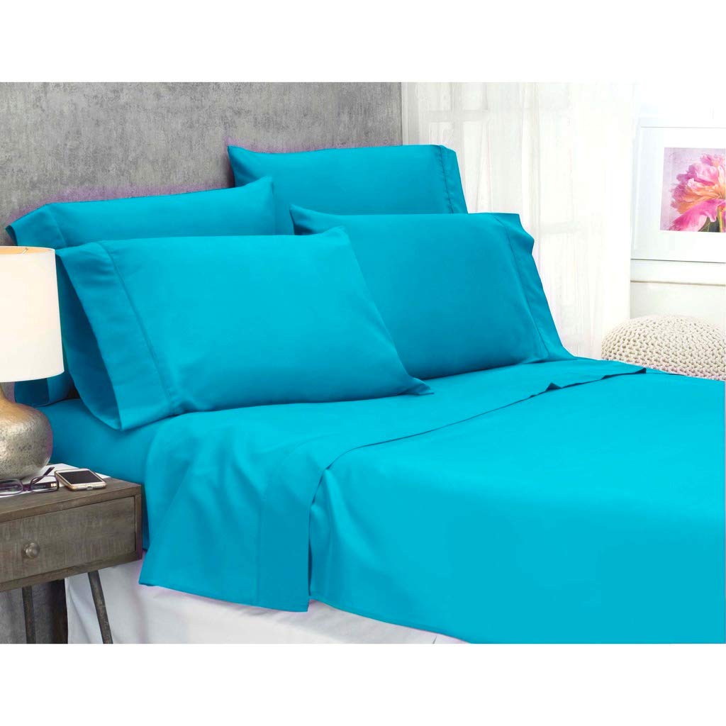 Premium 6-Piece 100% Cotton Luxury Bed Sheet Set - Ultra Soft 800 Thread Count, Deep Pocket (21