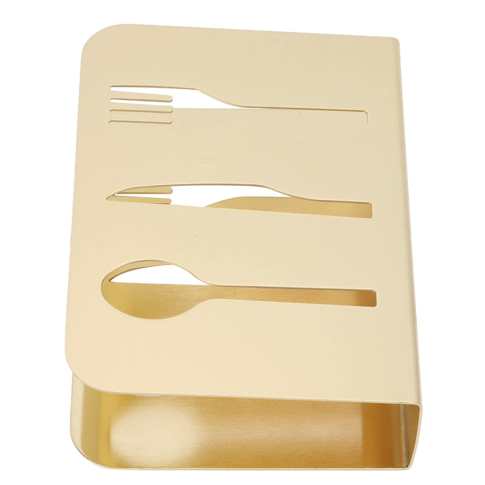 Stainless Steel Napkin Holder with Hollow Carved Cutout Design - Elegant Freestanding Napkin Organizer for Home, Hotel, and Bathroom Use (Gold) | Perfect for Dining Table Decor, Kitchen Organization & Restaurant Supplies