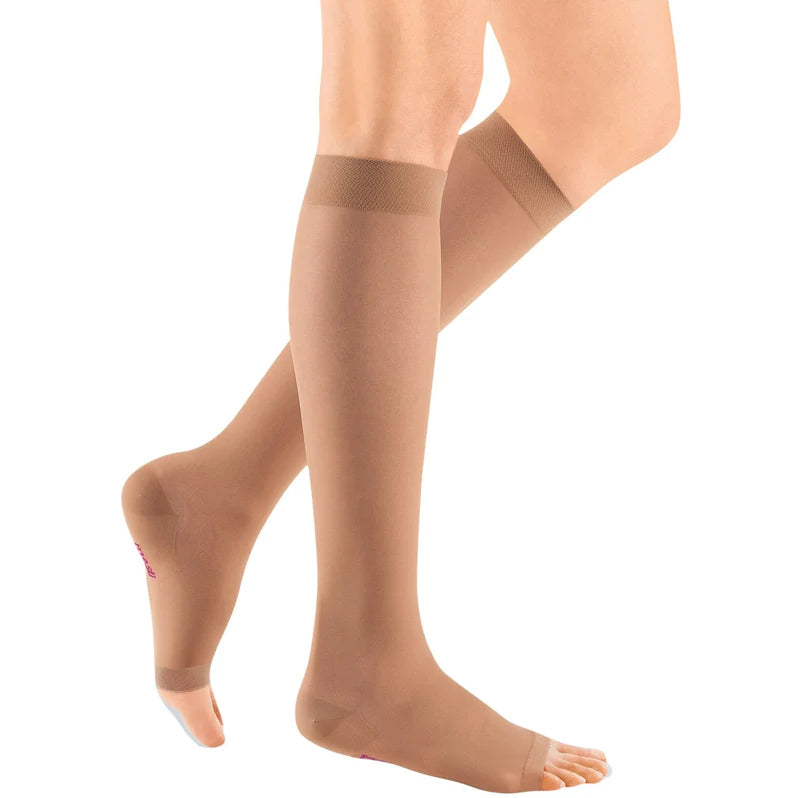 Medi Sheer & Soft 15-20mmHg Open Toe Compression Socks for Women - Calf Length Support Stockings for Circulation, Swelling Relief & All-Day Comfort - Perfect for Travel, Work & Pregnancy
