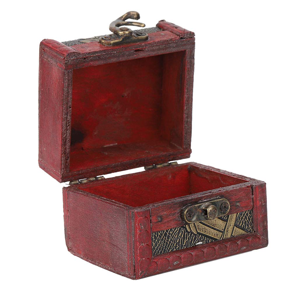 Vintage Wooden Jewelry Box - Antique Treasure Chest for Trinket Storage & Home Decor - Perfect for Jewelry Organizer, Gift Box, and Vintage Home Display (Narcissus Design)