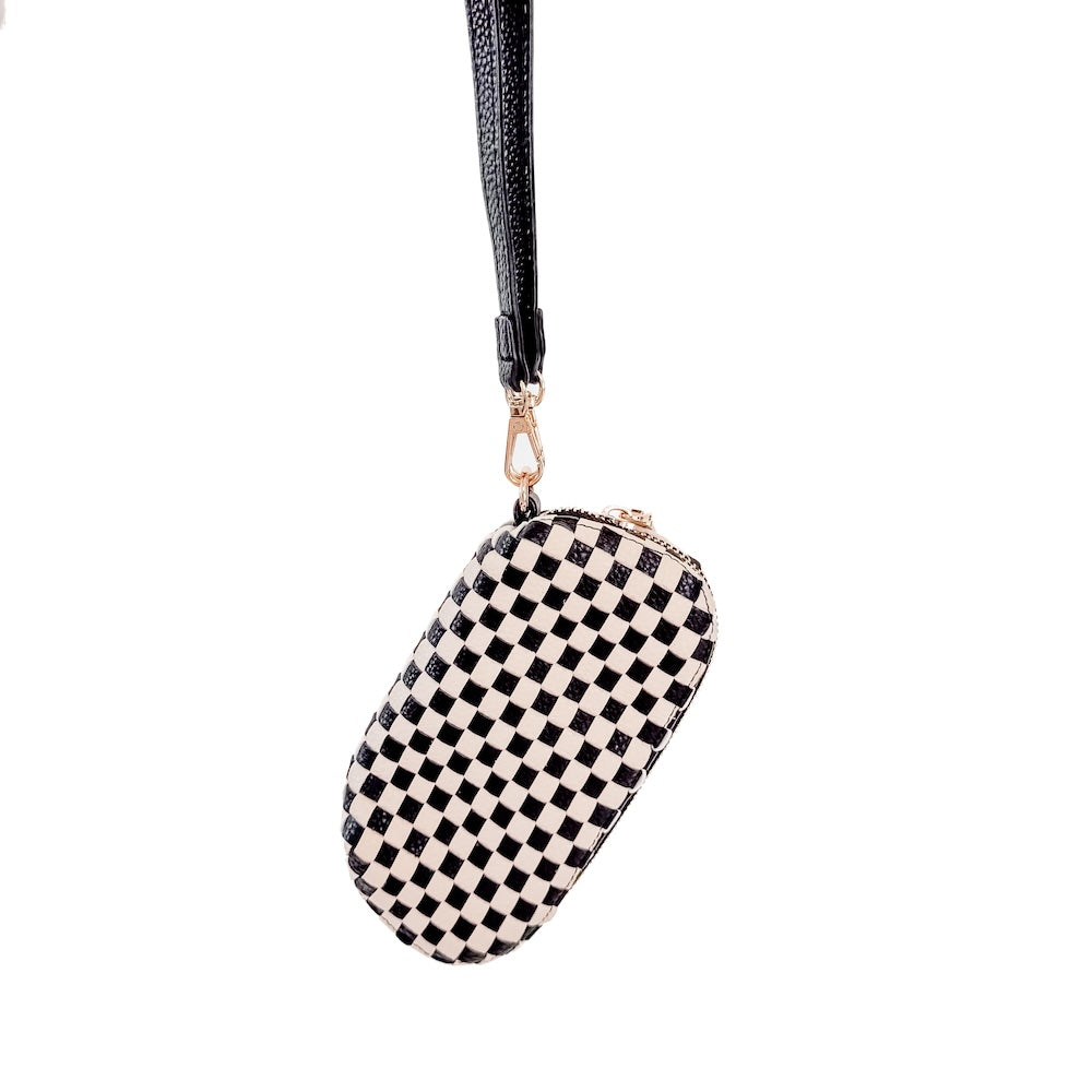 Dylan Woven Sunglass Case Wristlet - Stylish & Protective Eyewear Holder for Women & Men - Perfect for Travel, Beach, and Outdoor Activities