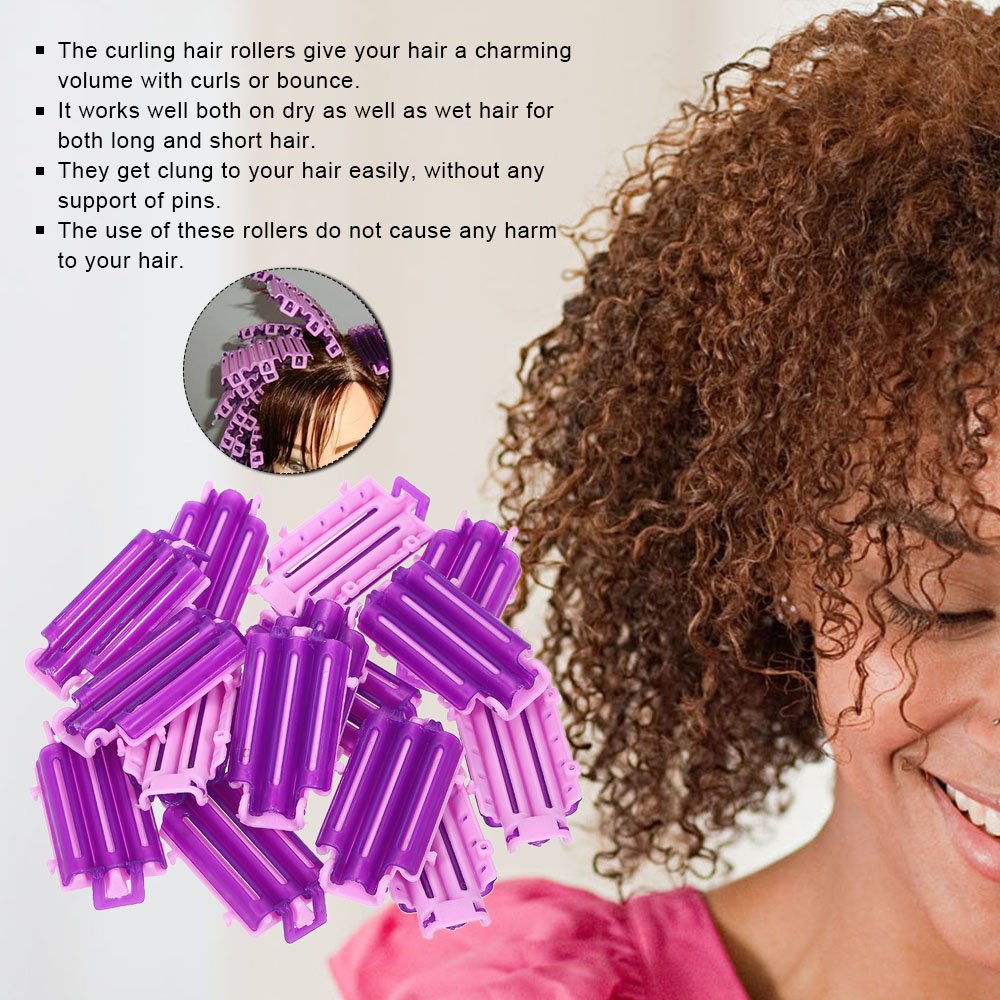 Anself 36PCS Cold Wave Rods - Professional Hair Curling Tools for DIY Salon Styling, Corn Curler Maker with Hairdressing Clips - Perfect for Home Use, Beach Waves & Party Hairstyles