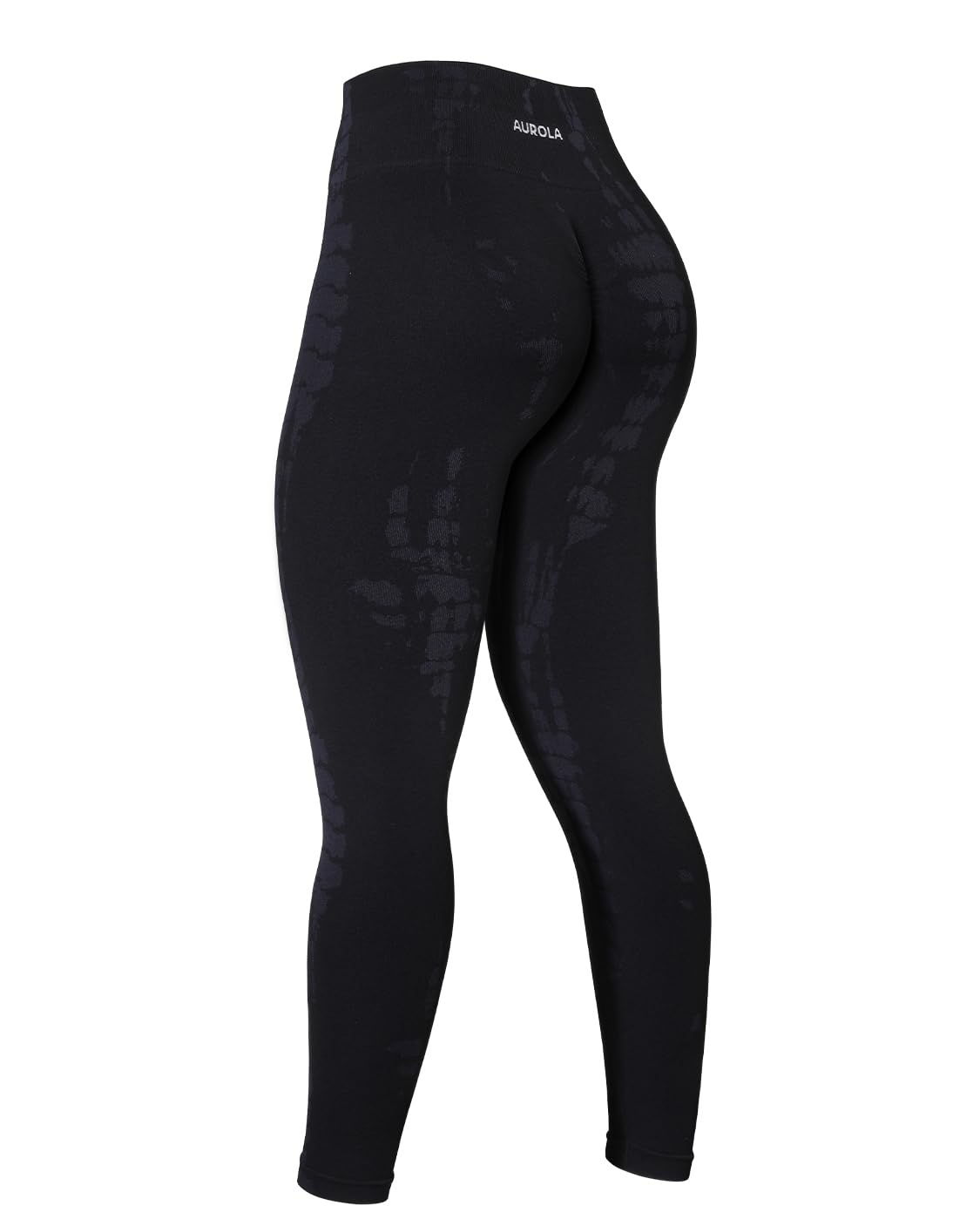 AUROLA Women's Serpent Snake Seamless Scrunch Workout Leggings - High Waisted Ribbed Yoga Pants, Squat Proof Thick Gym Leggings for Running, Fitness & Daily Wear